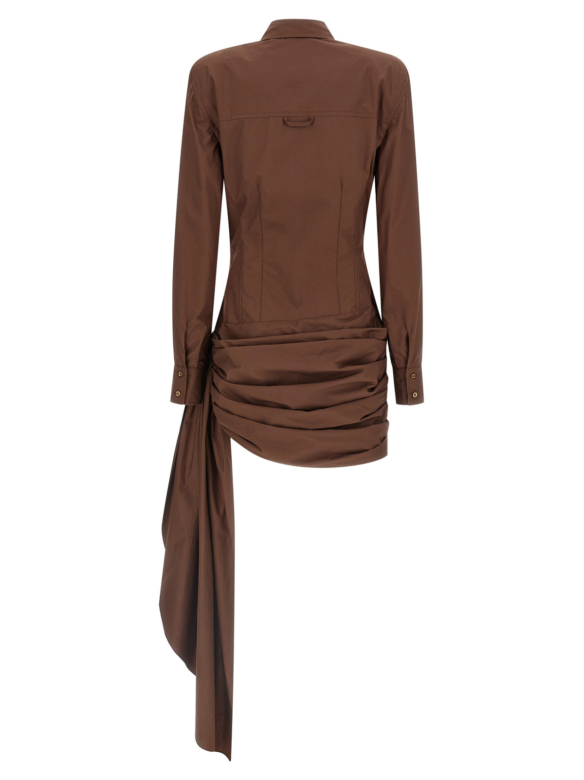 Giuseppe Di Morabito Brown Cotton Short Women's Dress