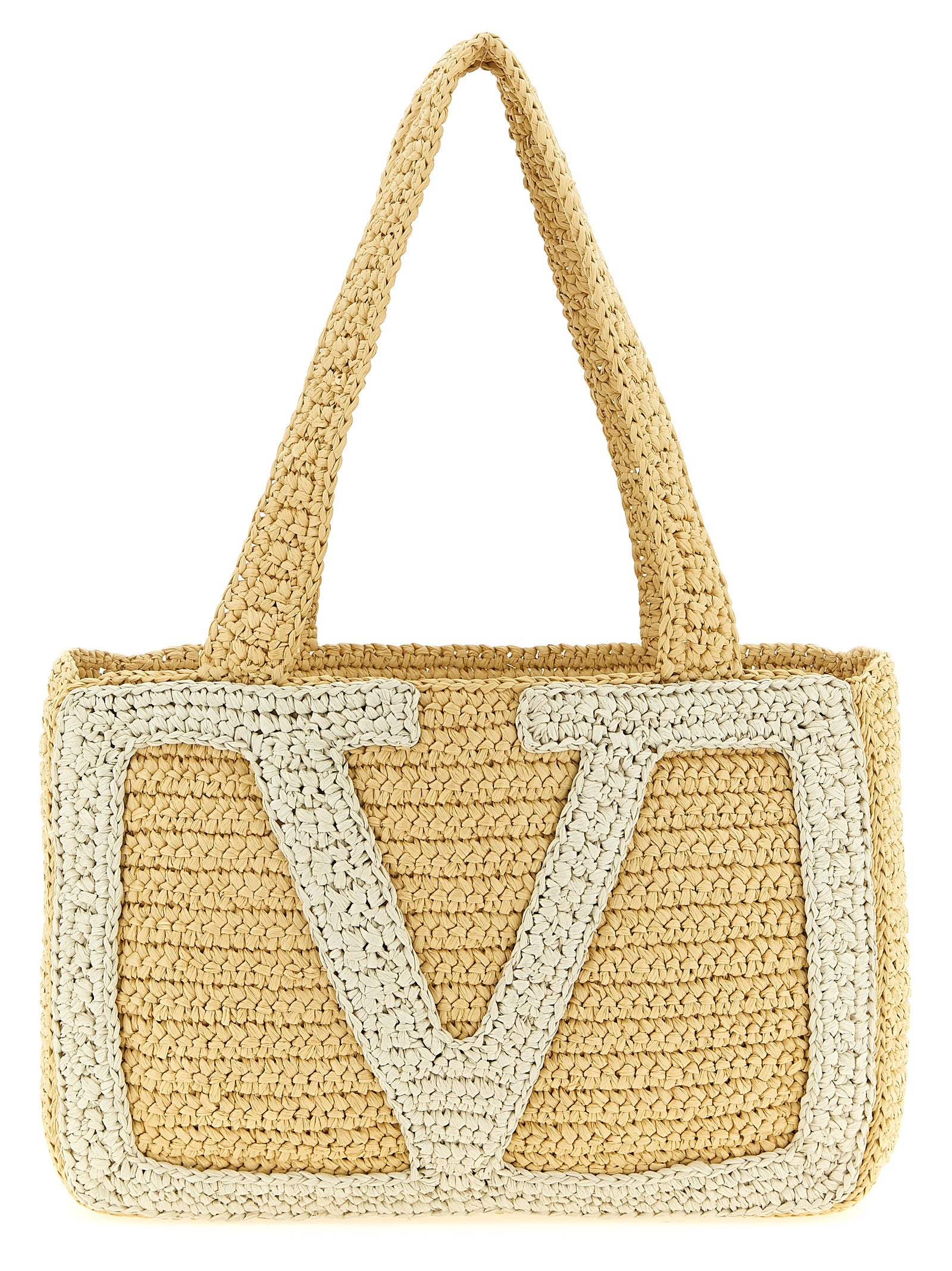 Valentino Garavani White Viscose Tote Women's Bag