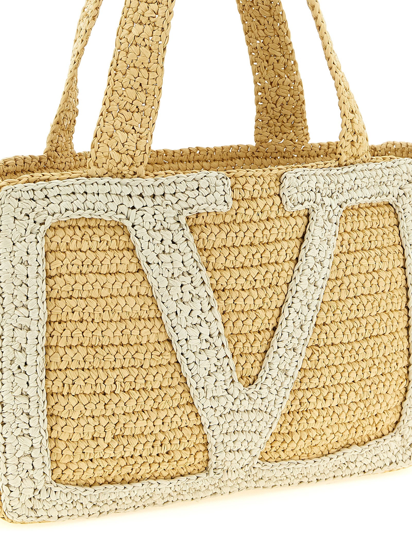 Valentino Garavani White Viscose Tote Women's Bag