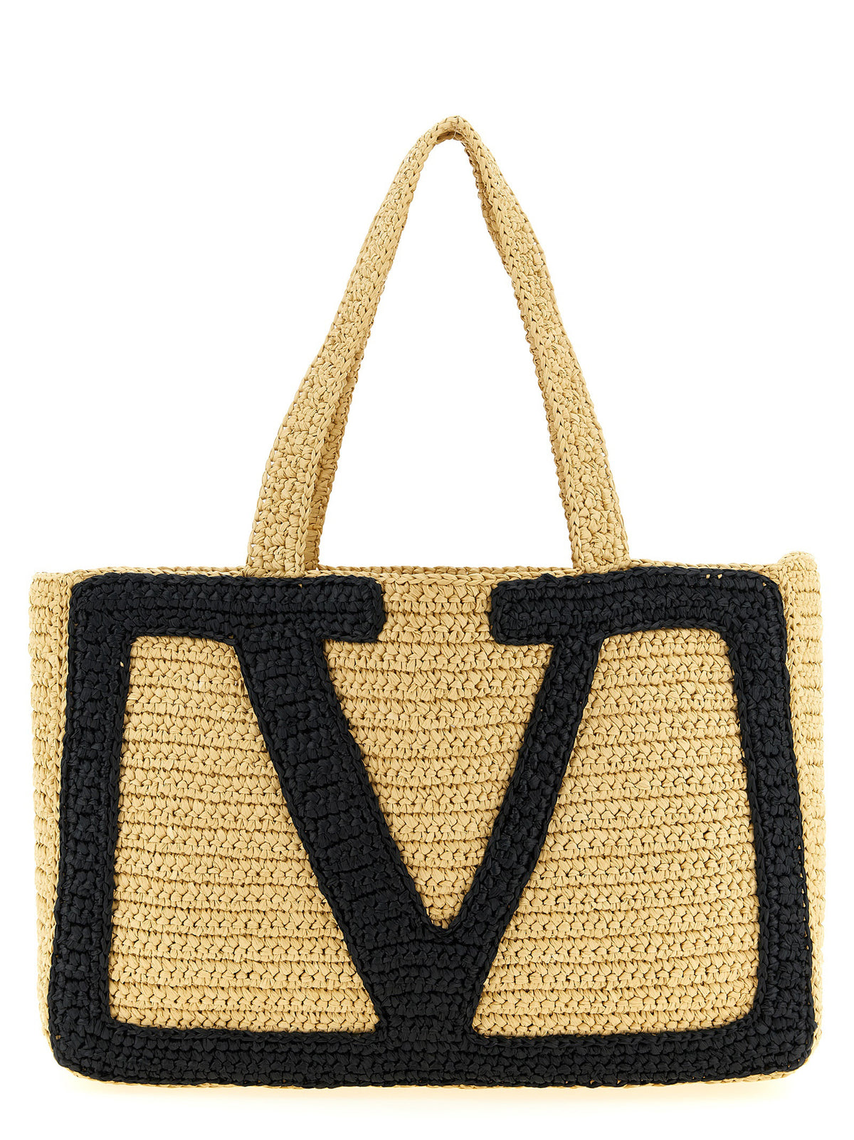 Valentino Garavani Black Viscose Tote Women's Bag
