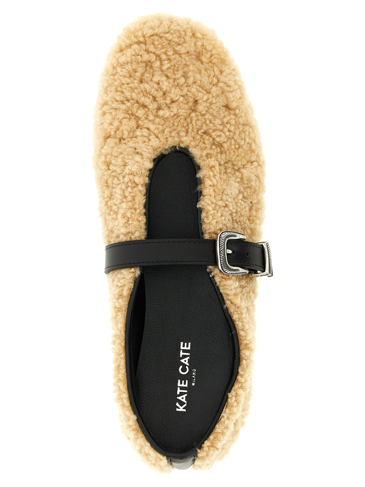 KATE CATE Beige Calfskin Ballet Women's Flats