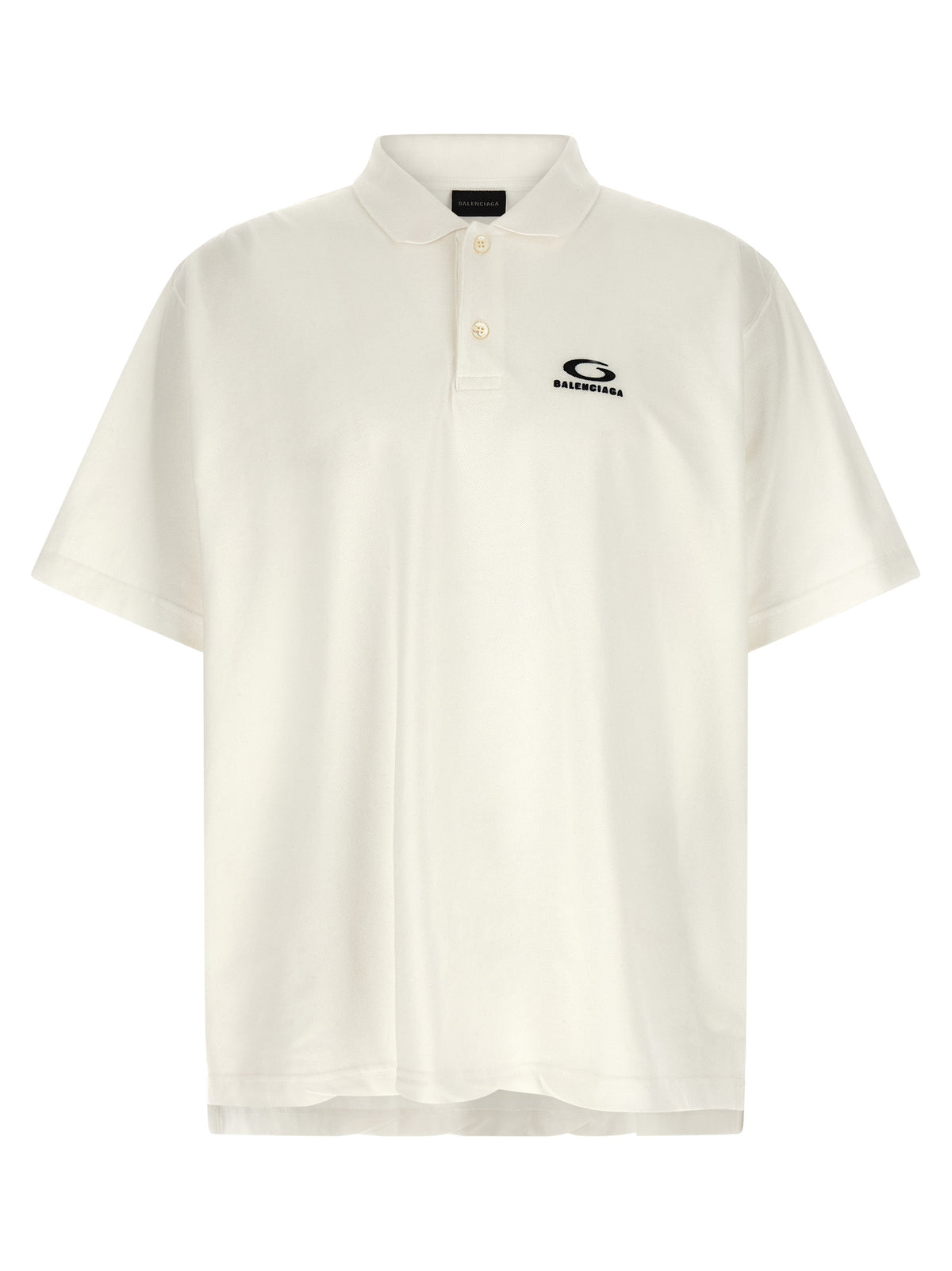 Balenciaga White Cotton Polo Men's Shirt