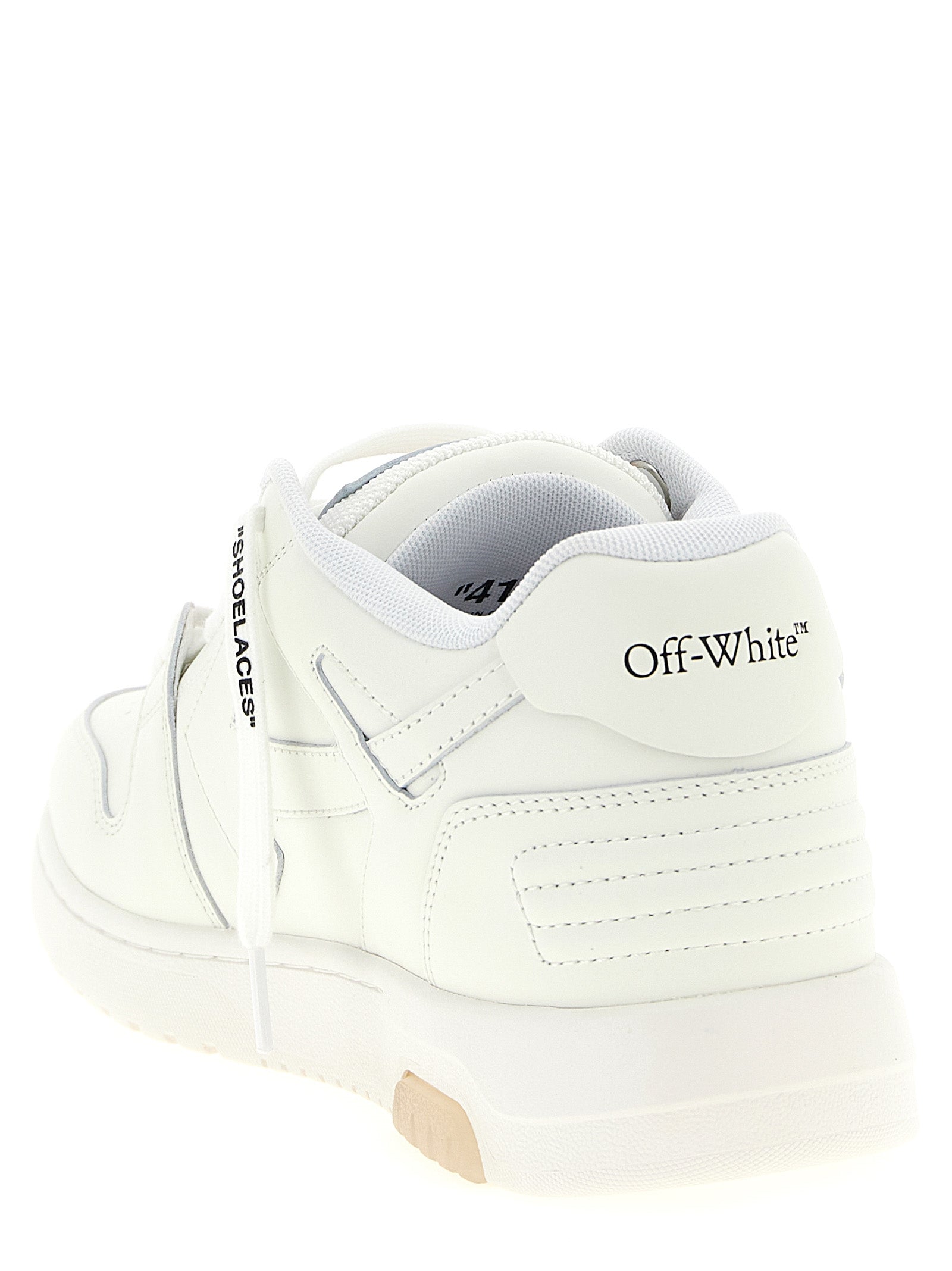 Off-White White Calfskin Athletic Men's Sneakers