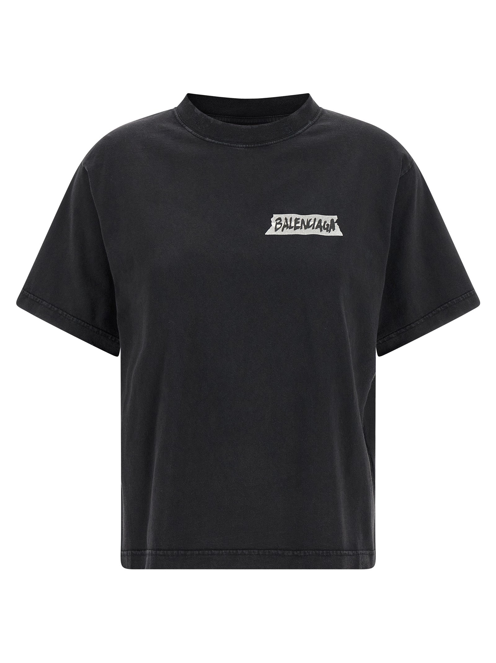 Balenciaga Black Cotton Women's T-Shirt