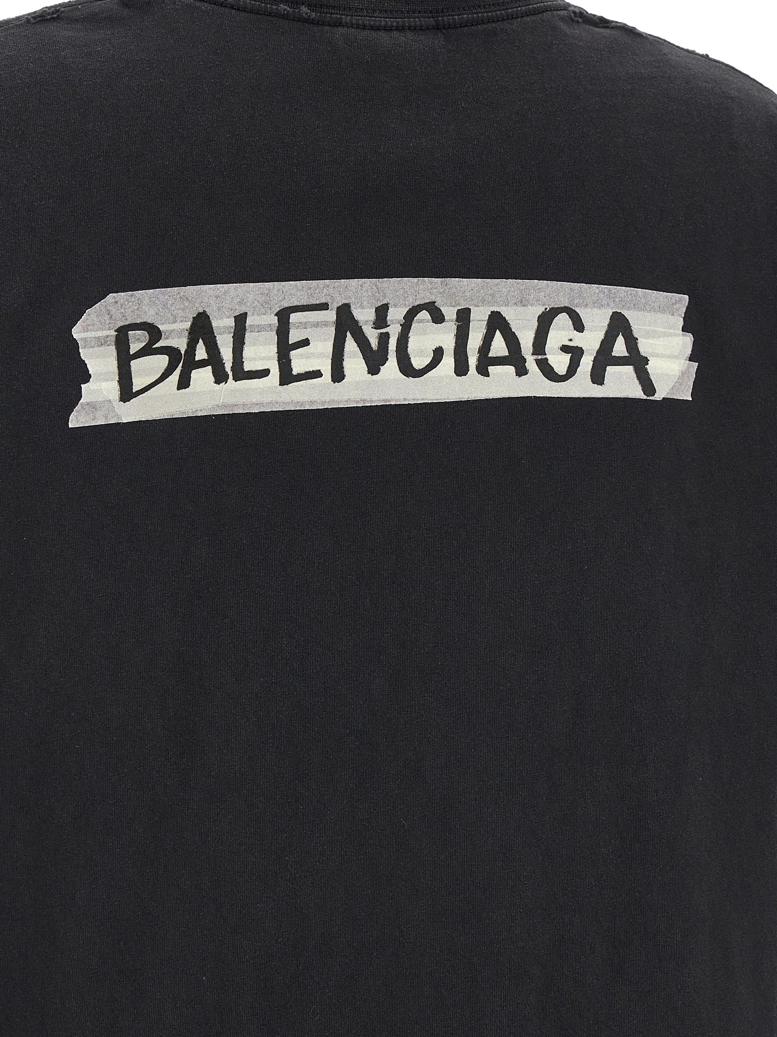 Balenciaga Black Cotton Women's T-Shirt