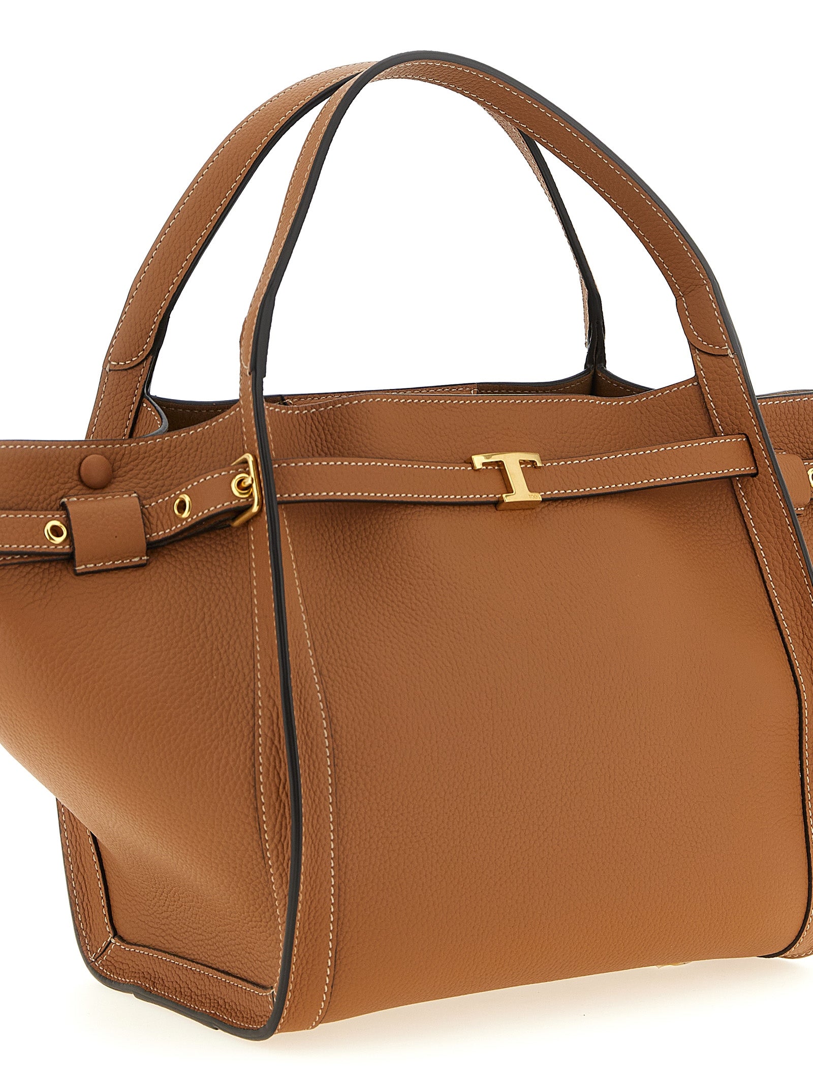 Tod's Brown Calfskin Tote Women's Bag