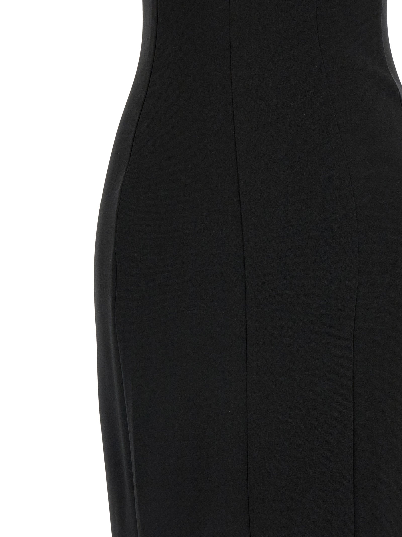 Nensi Dojaka Black Viscose Long Women's Dress