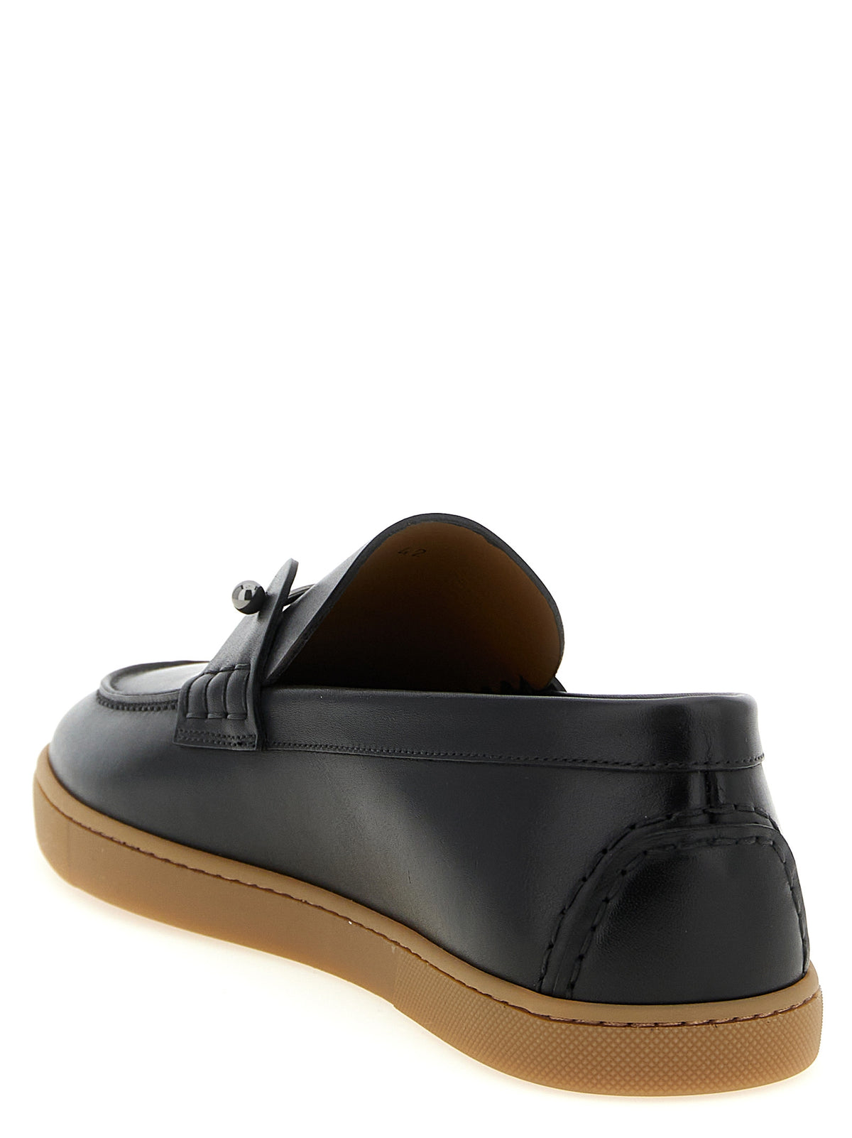 Christian Louboutin Black Calfskin Slip-On Men's Loafers
