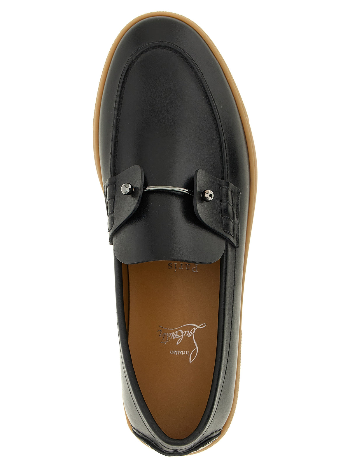 Christian Louboutin Black Calfskin Slip-On Men's Loafers