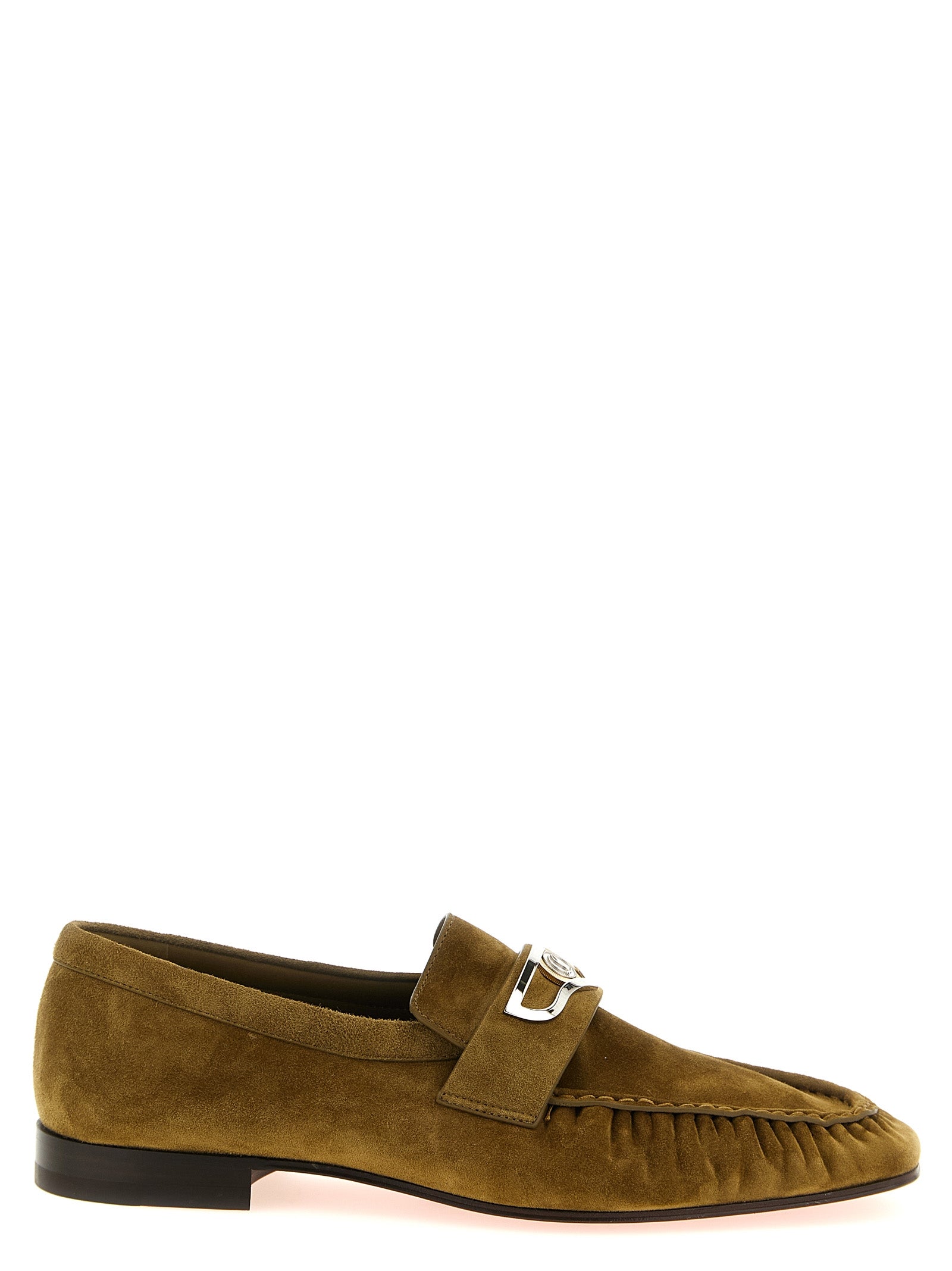 Christian Louboutin Brown Calfskin Slip-On Men's Loafers