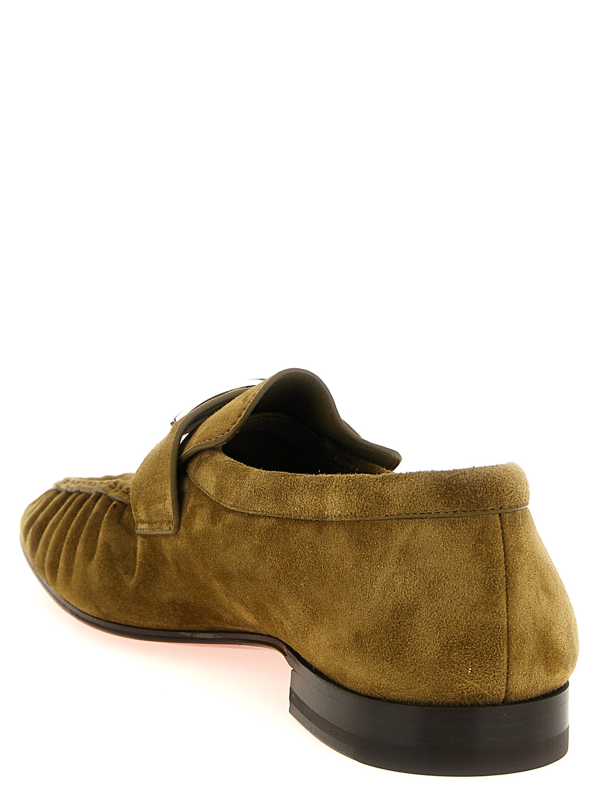 Christian Louboutin Brown Calfskin Slip-On Men's Loafers