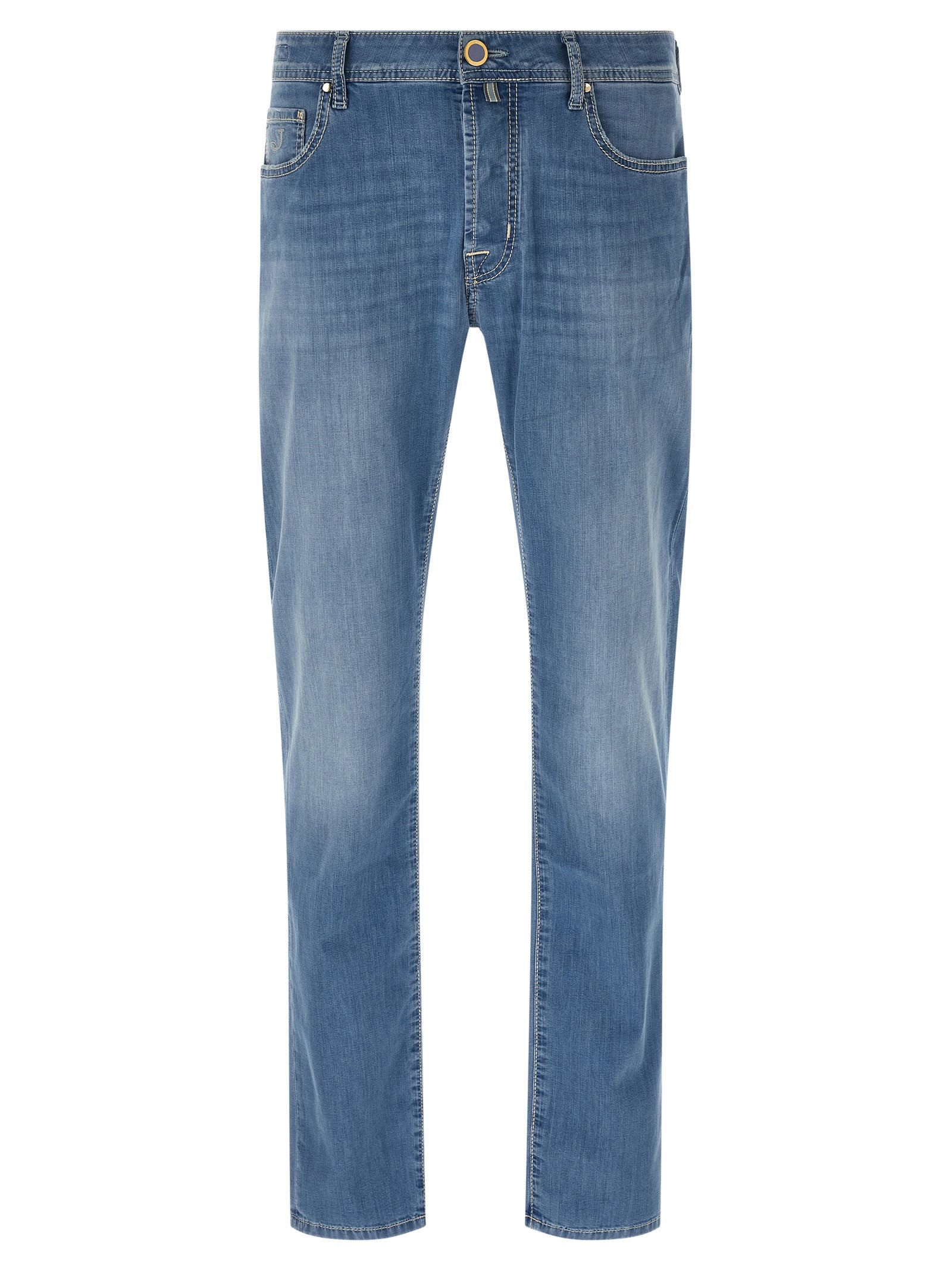 Jacob Cohen Blue Cotton Straight-Leg Men's Jeans