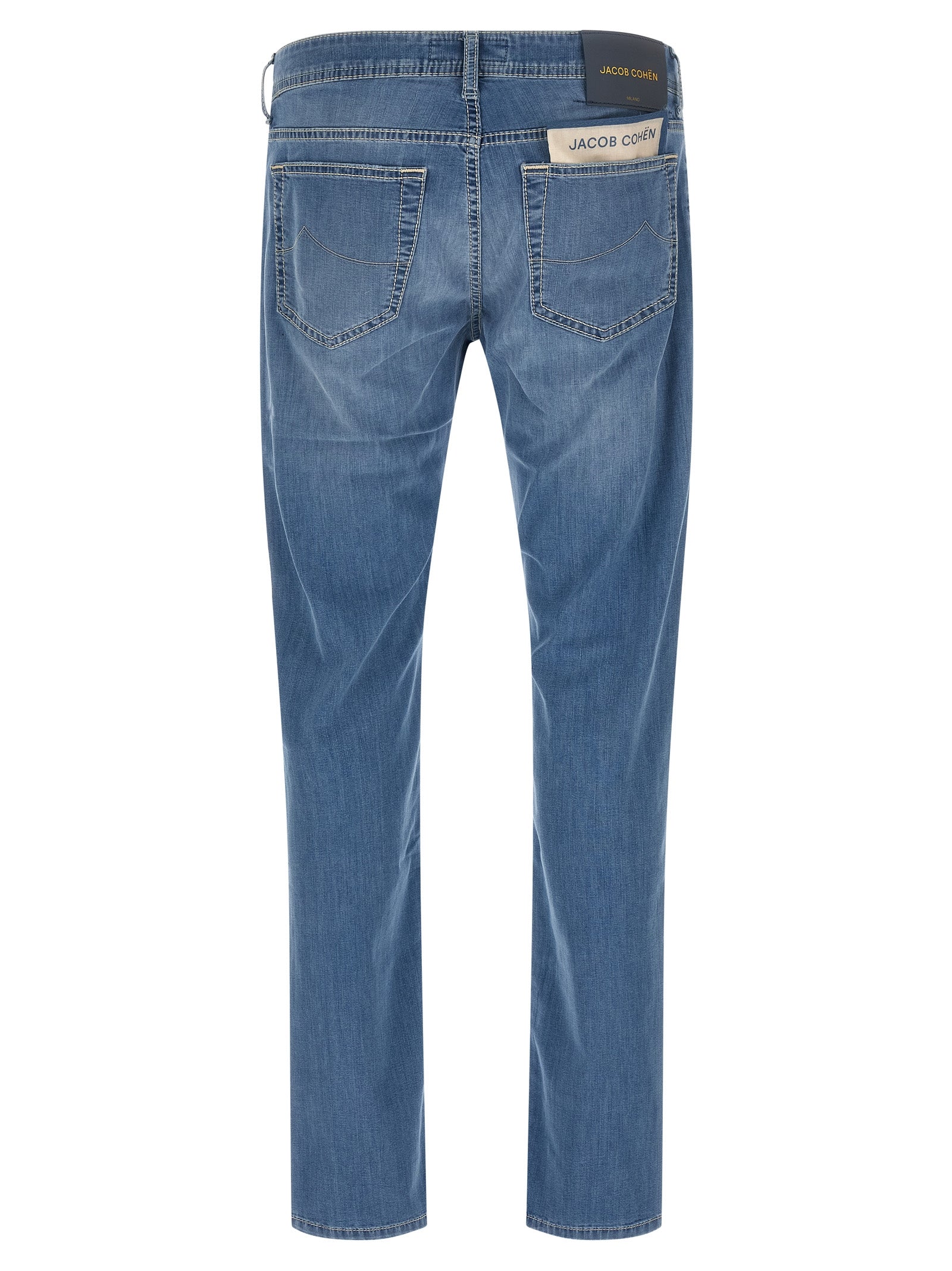 Jacob Cohen Blue Cotton Straight-Leg Men's Jeans