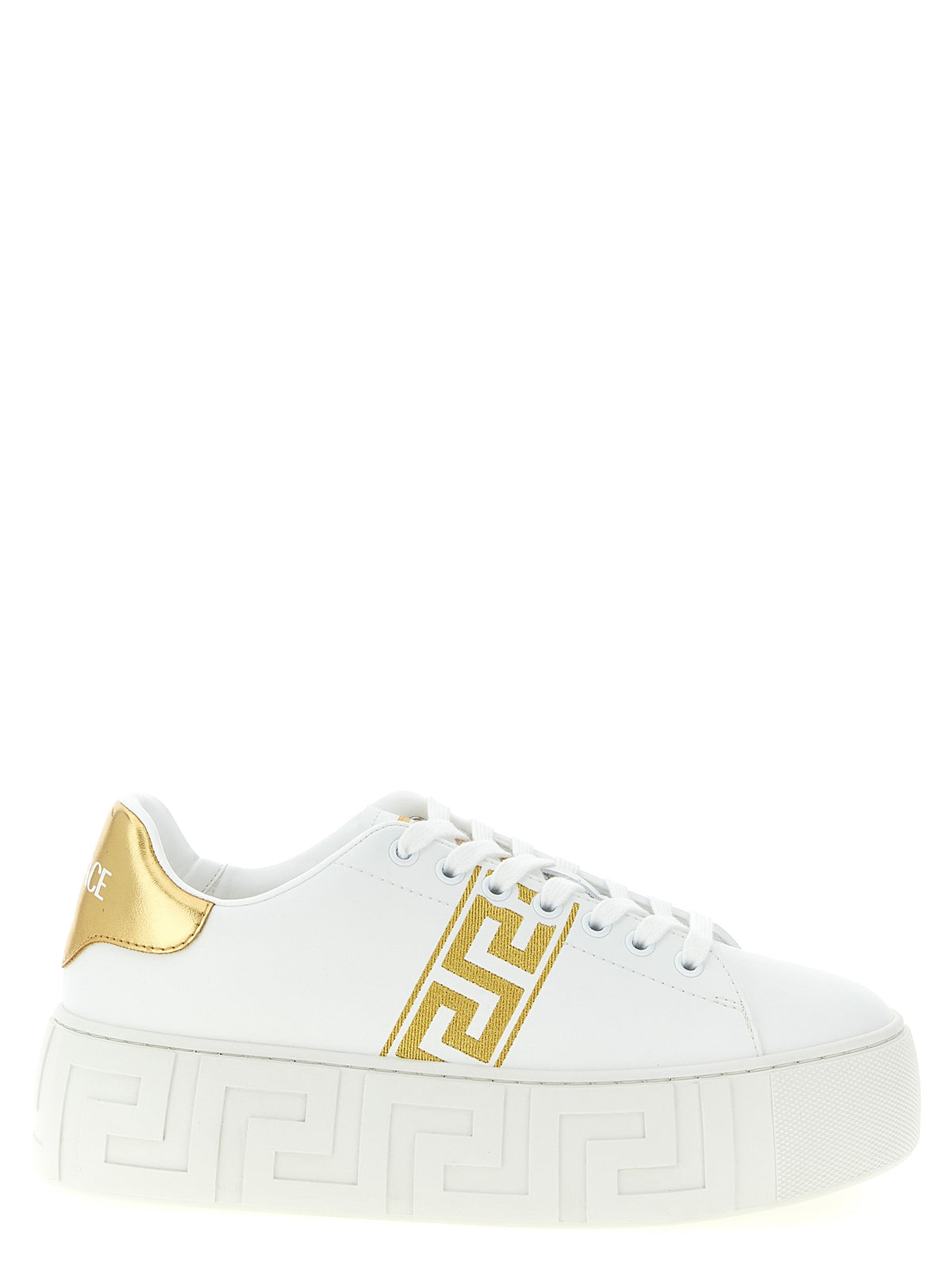 Versace Gold Nylon Platform Women's Sneakers