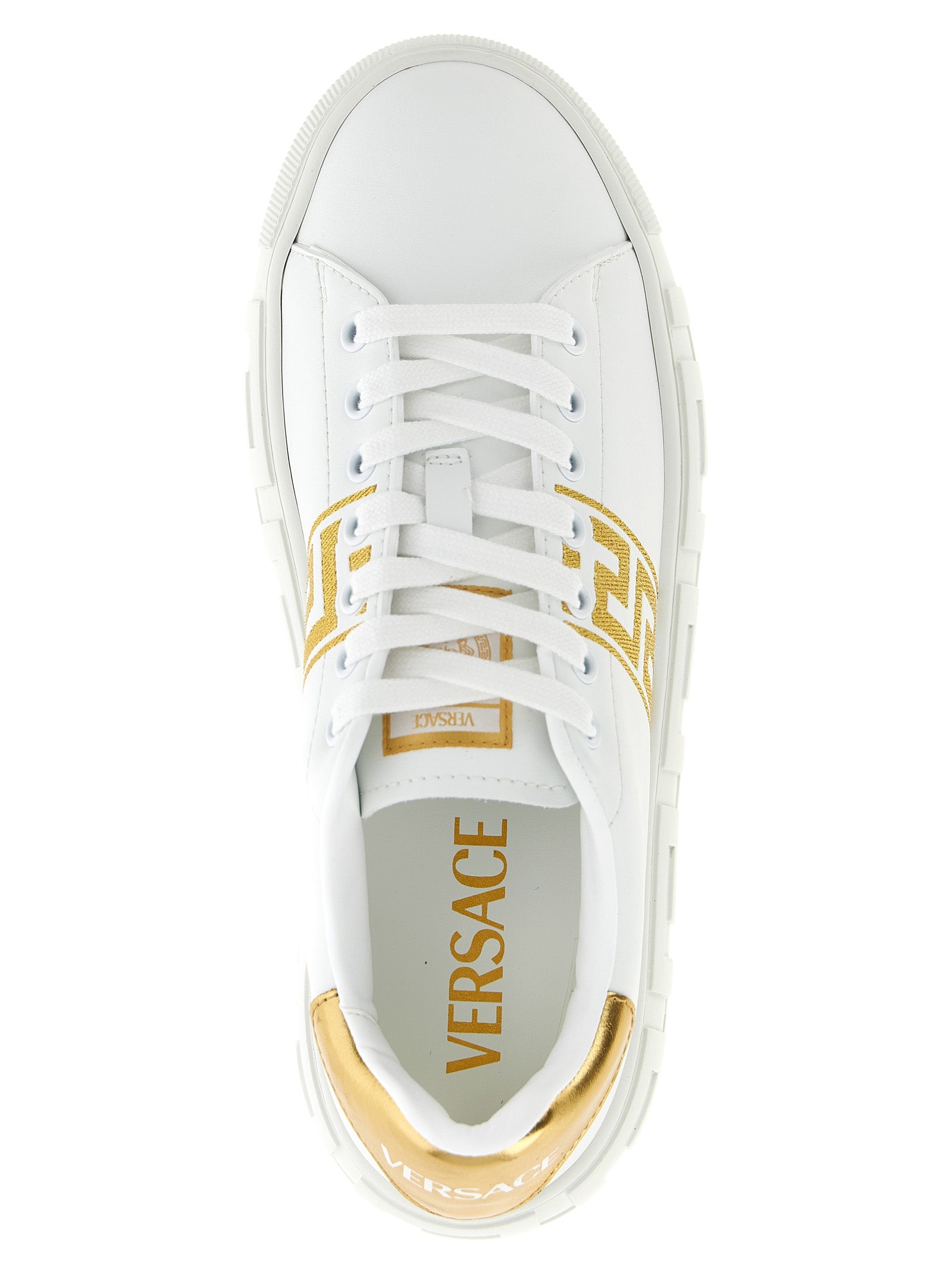 Versace Gold Nylon Platform Women's Sneakers