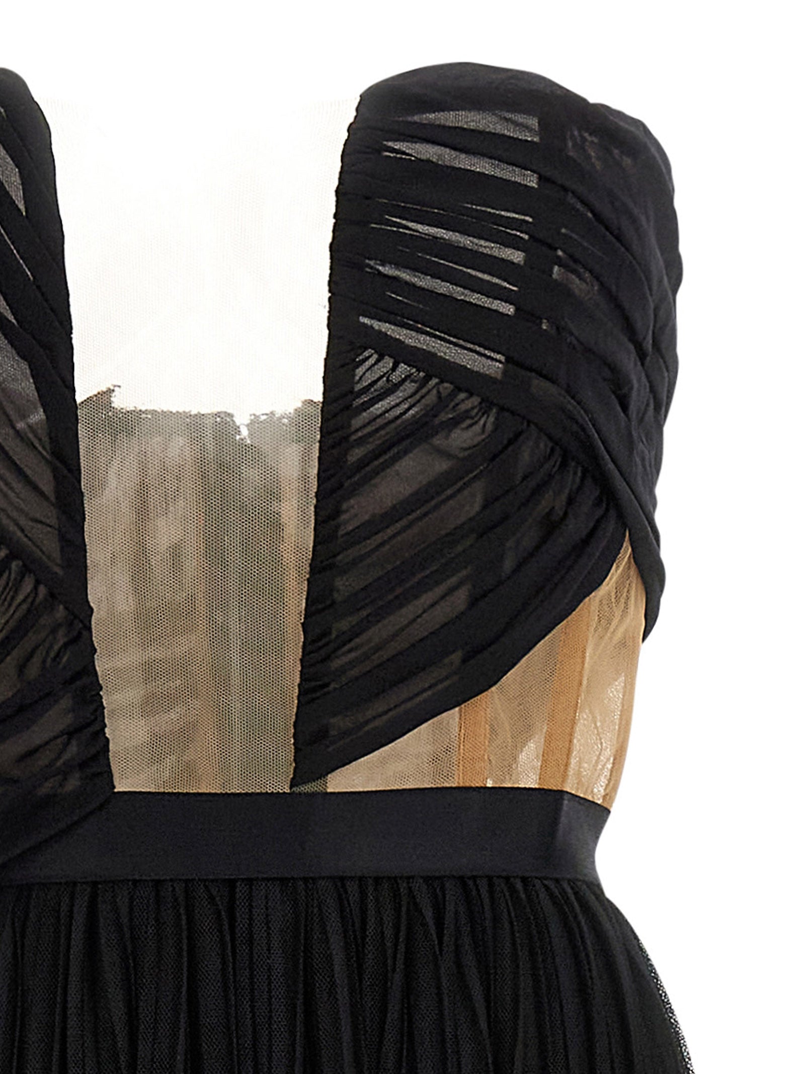 Nensi Dojaka Black Viscose Long Women's Dress