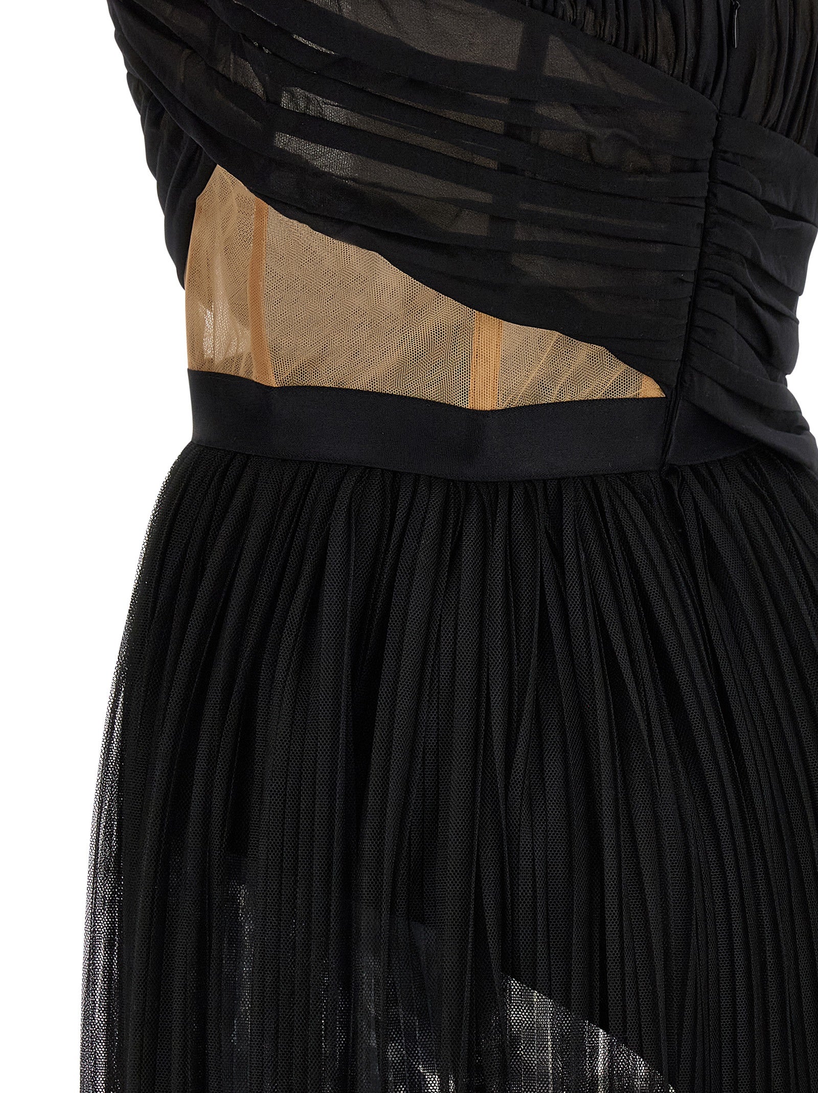 Nensi Dojaka Black Viscose Long Women's Dress