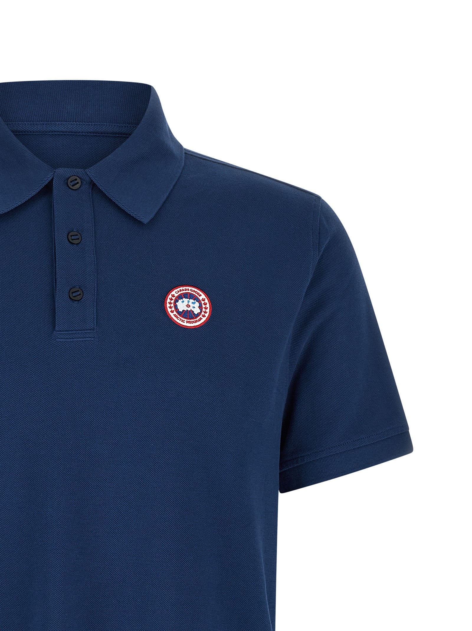 Canada Goose Blue Cotton Polo Men's Shirt