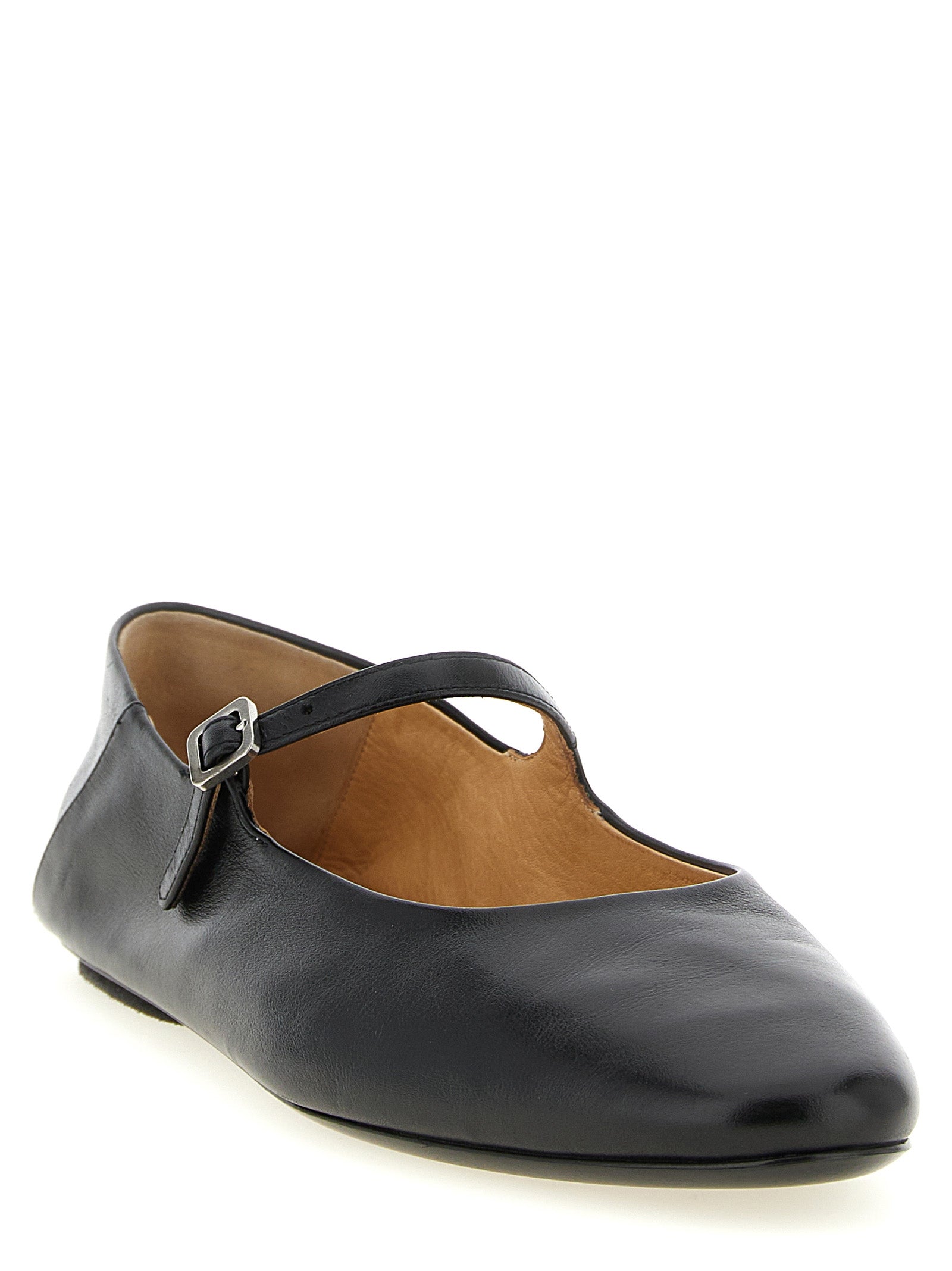 Marsell Black Calfskin Ballet Women's Flats