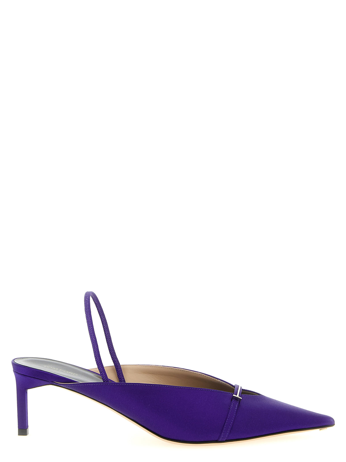 Tom Ford Purple Viscose Mid Heel Women's Pumps
