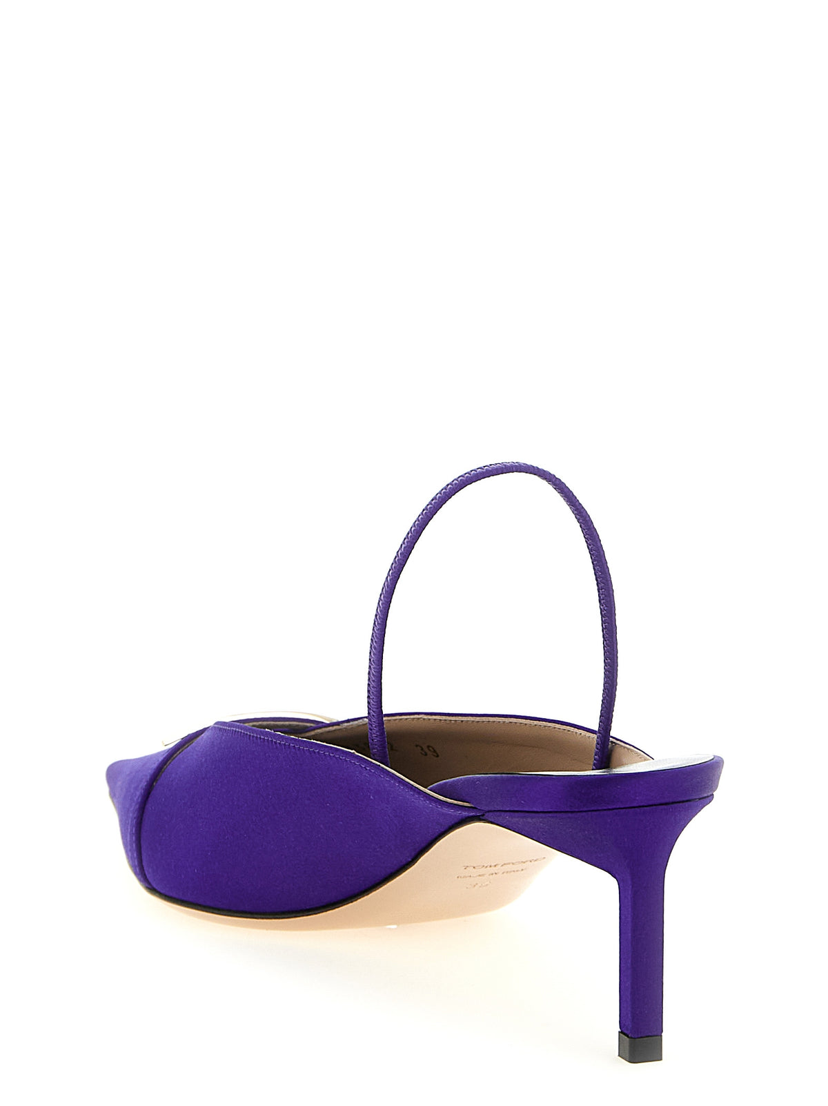Tom Ford Purple Viscose Mid Heel Women's Pumps