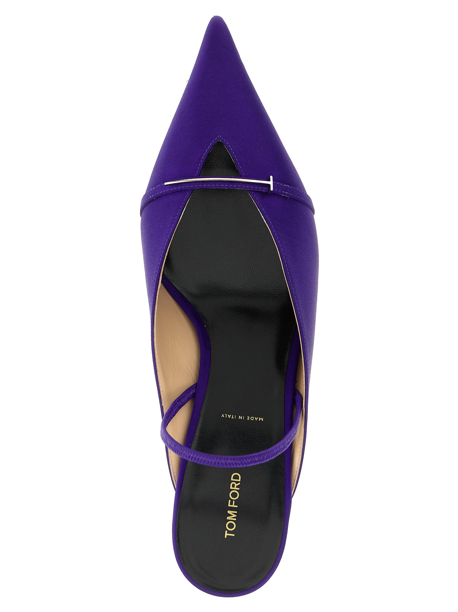 Tom Ford Purple Viscose Mid Heel Women's Pumps