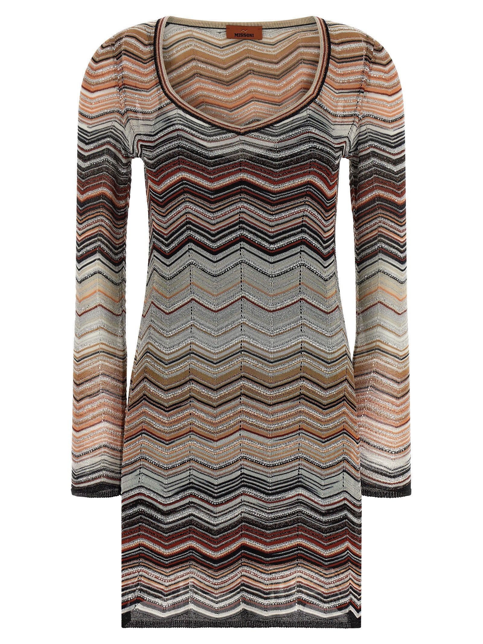 Missoni Brown Viscose Short Women's Dress