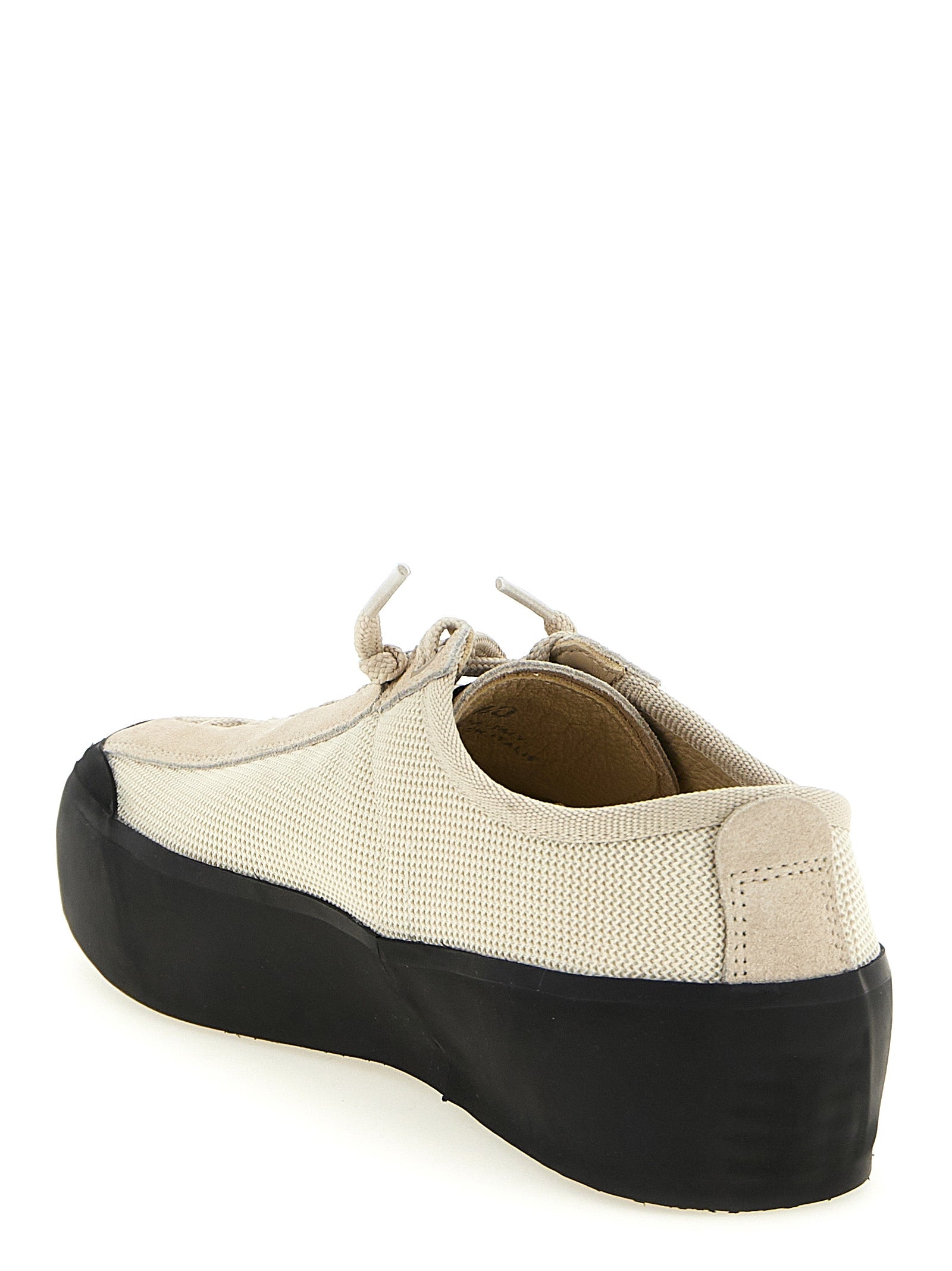 Stone Island Beige Calfskin Low Top Men's Sneakers