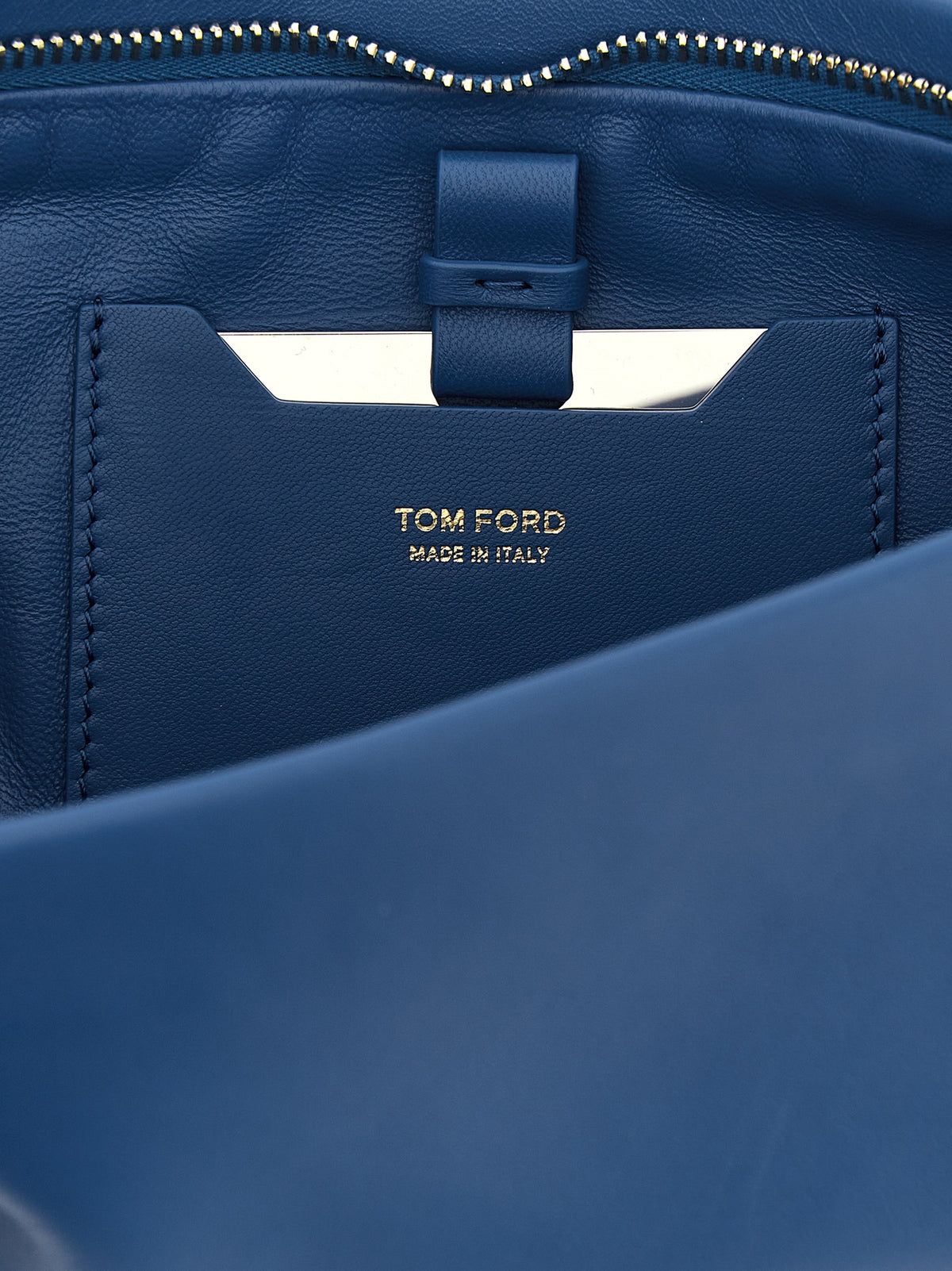 Tom Ford Blue Lambskin Clutch Women's Bag