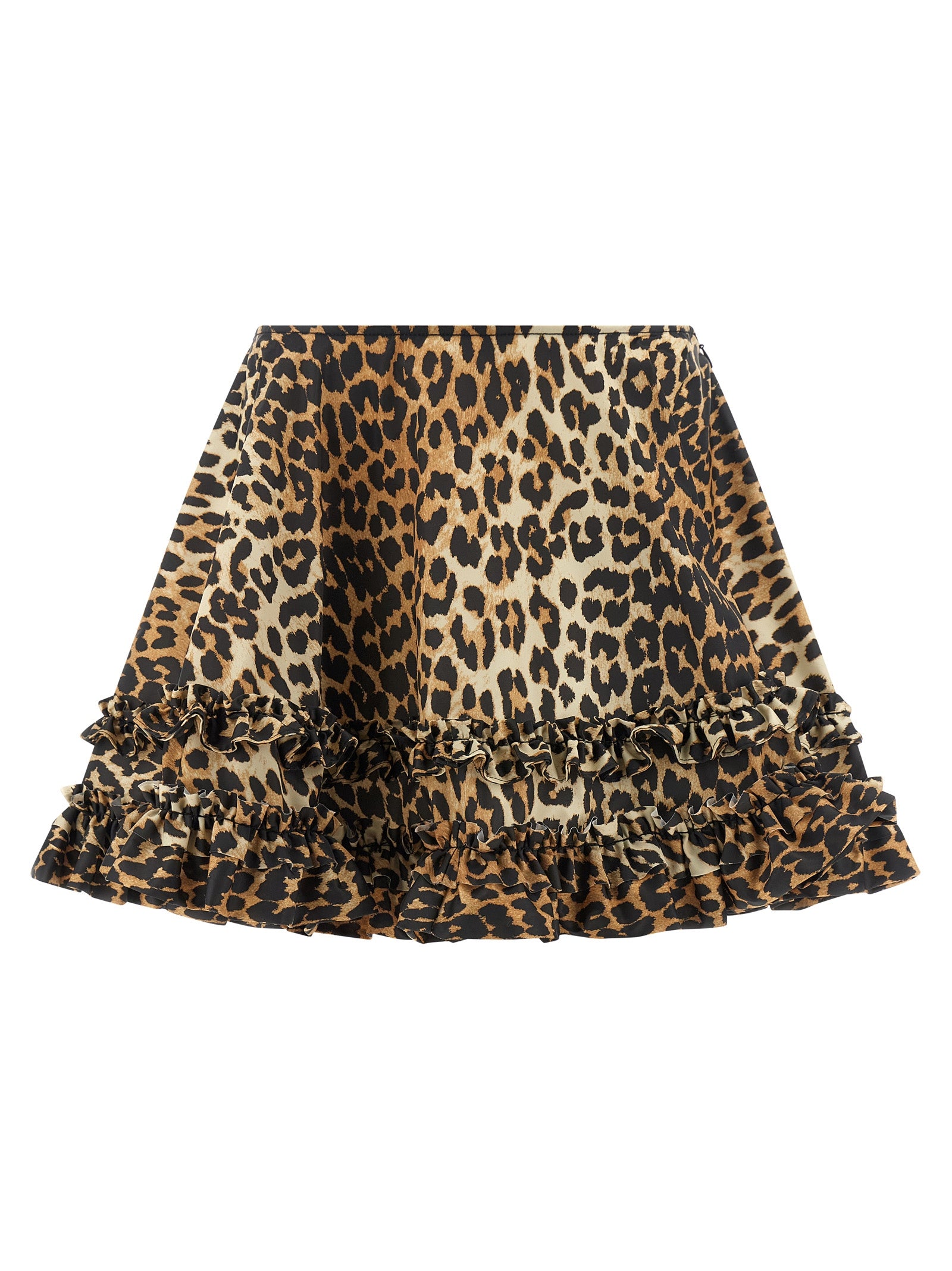 Ganni Brown Recycled Polyamide Long Women's Skirt