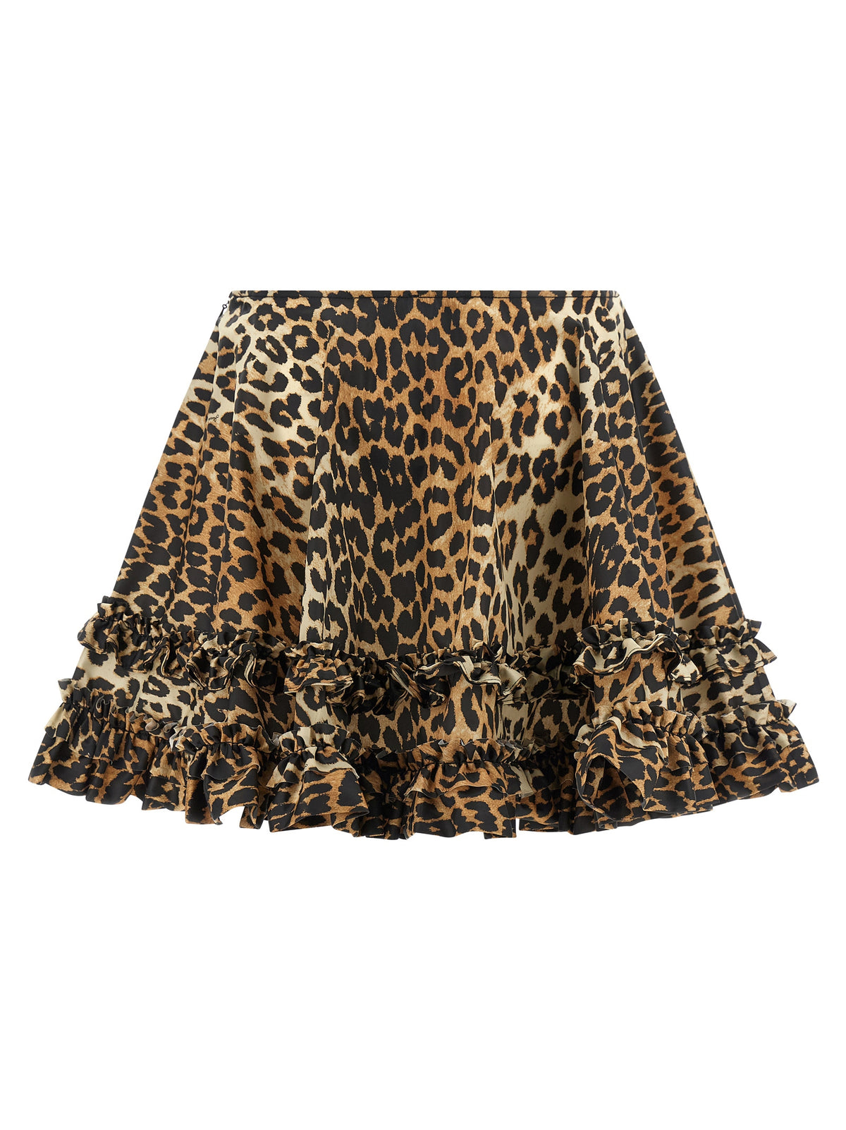Ganni Brown Recycled Polyamide Long Women's Skirt