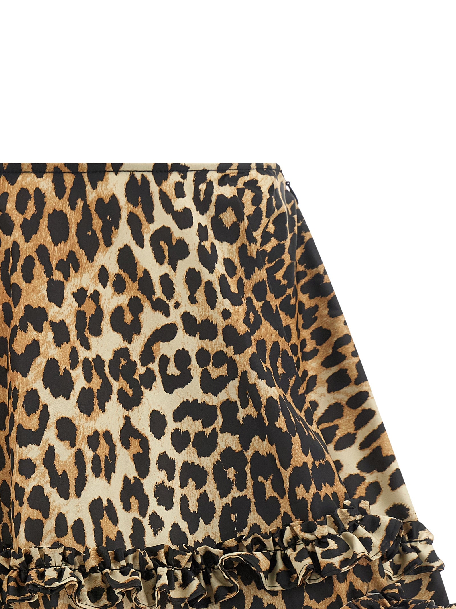 Ganni Brown Recycled Polyamide Long Women's Skirt