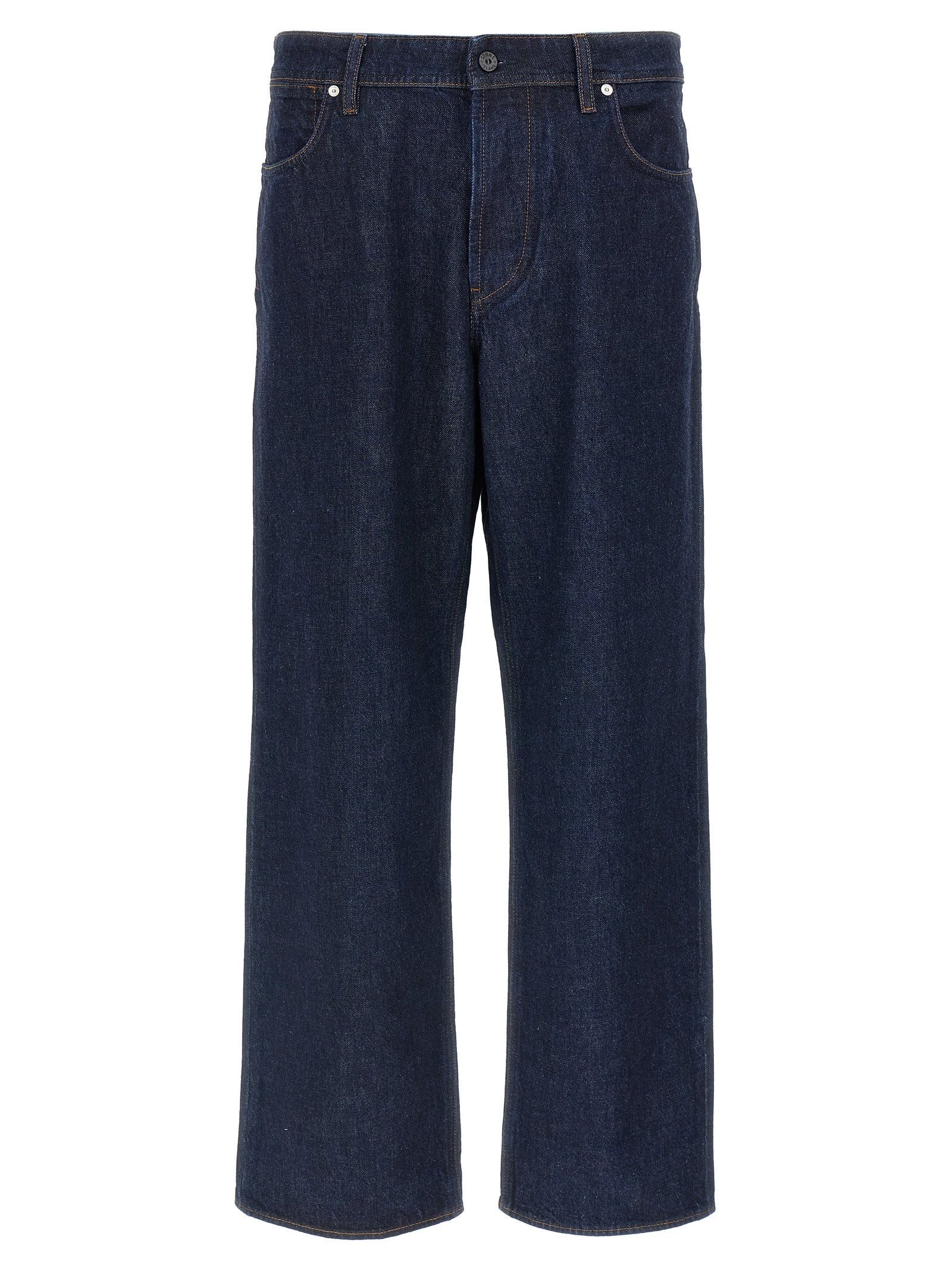 Stone Island Blue Cotton Relaxed Fit Men's Jeans