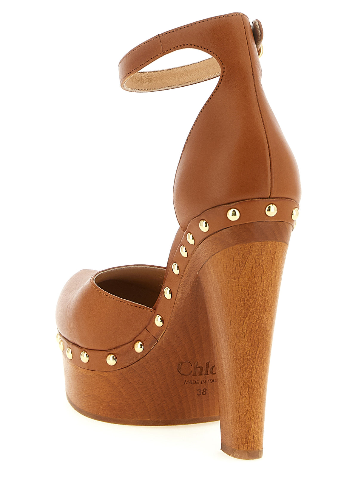 Chloé Brown Lamb Leather High Heel Women's Pumps