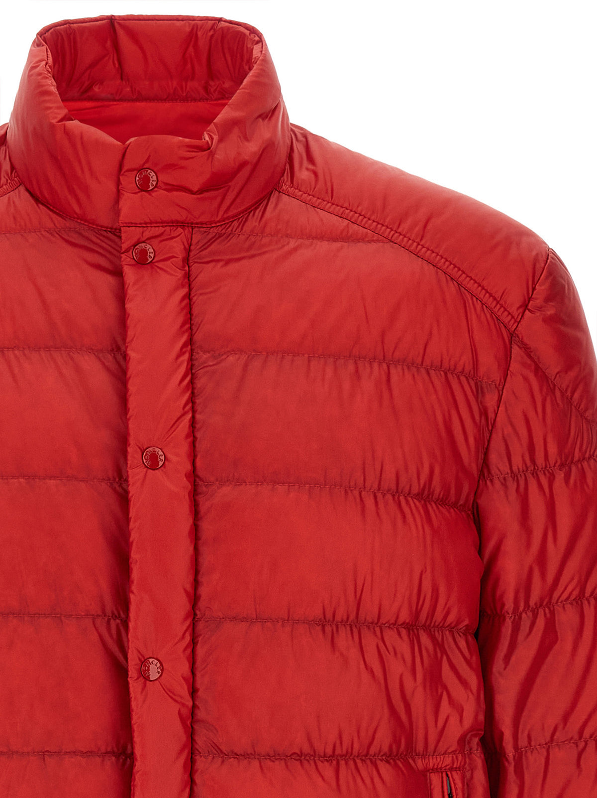 Moncler Red Polyamide Full-Length Men's Jacket