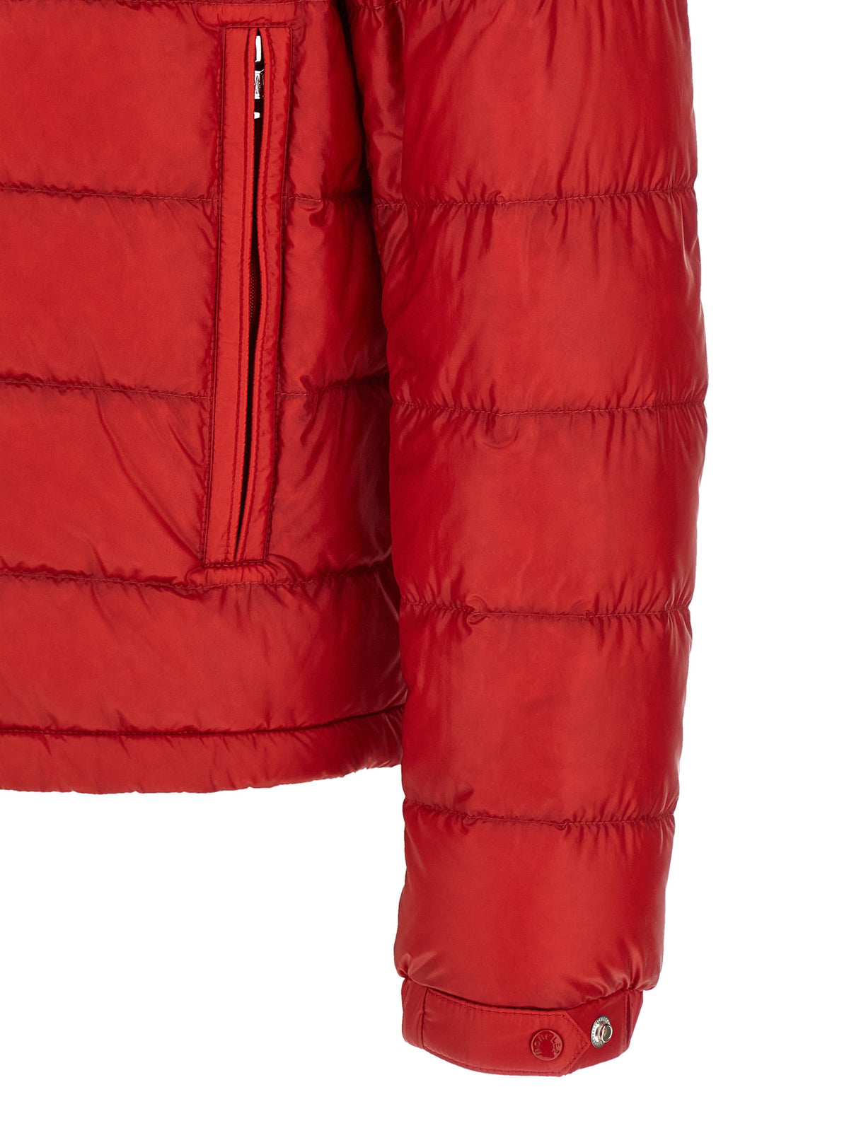 Moncler Red Polyamide Full-Length Men's Jacket