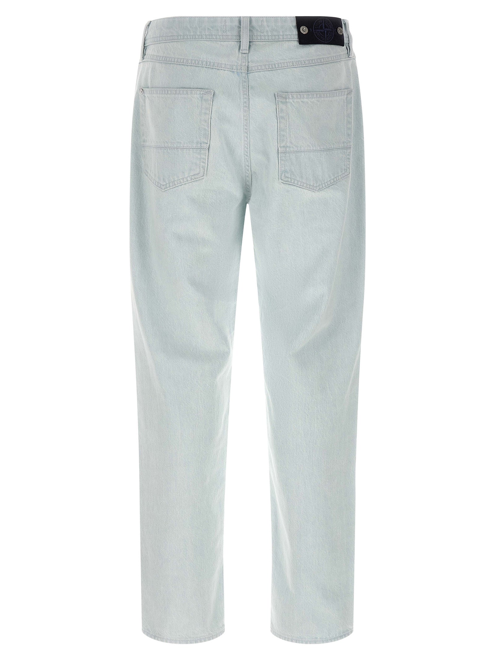Stone Island Blue Cotton Straight-Leg Men's Jeans