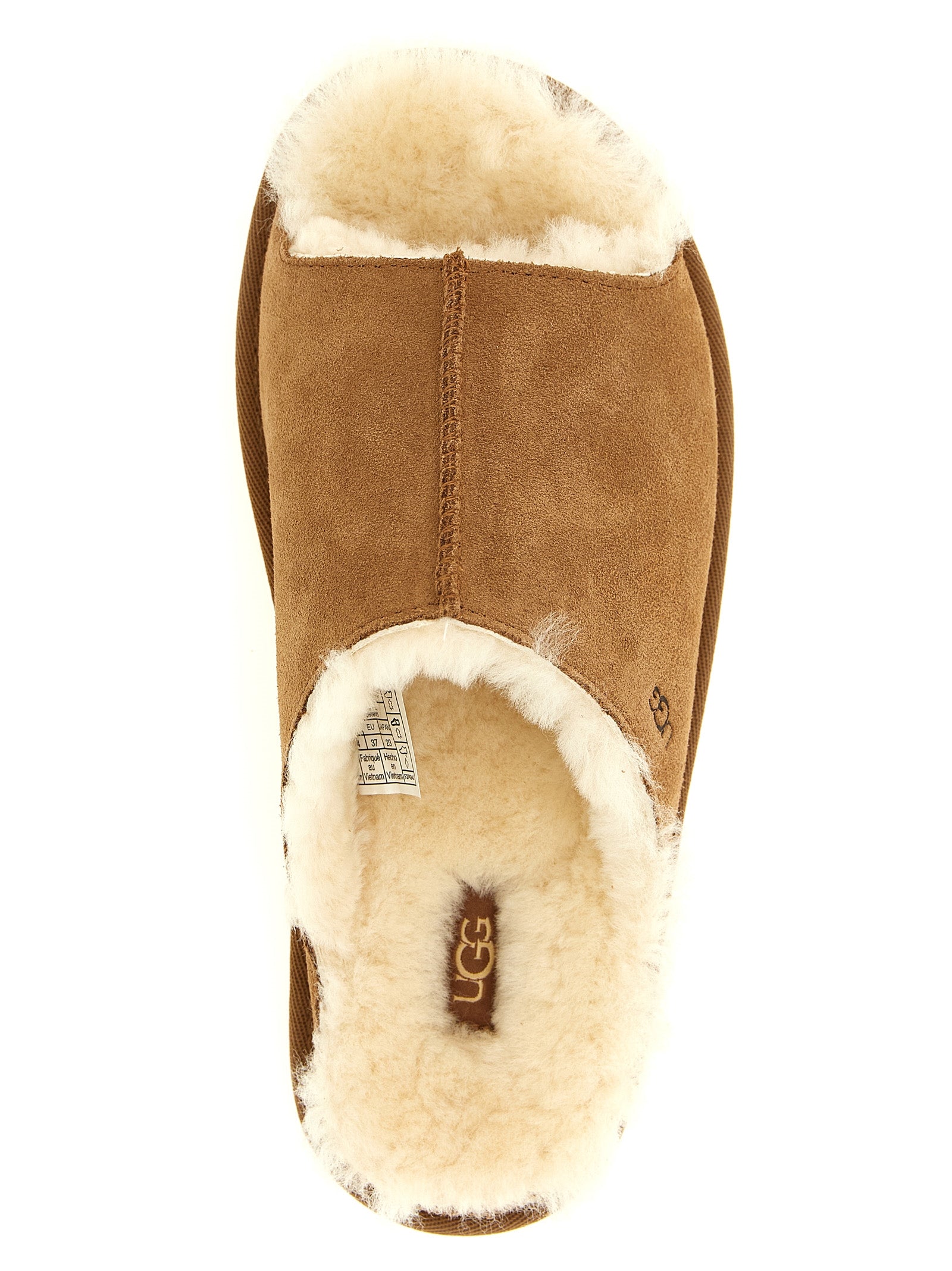 UGG Brown Leather Women's Slides