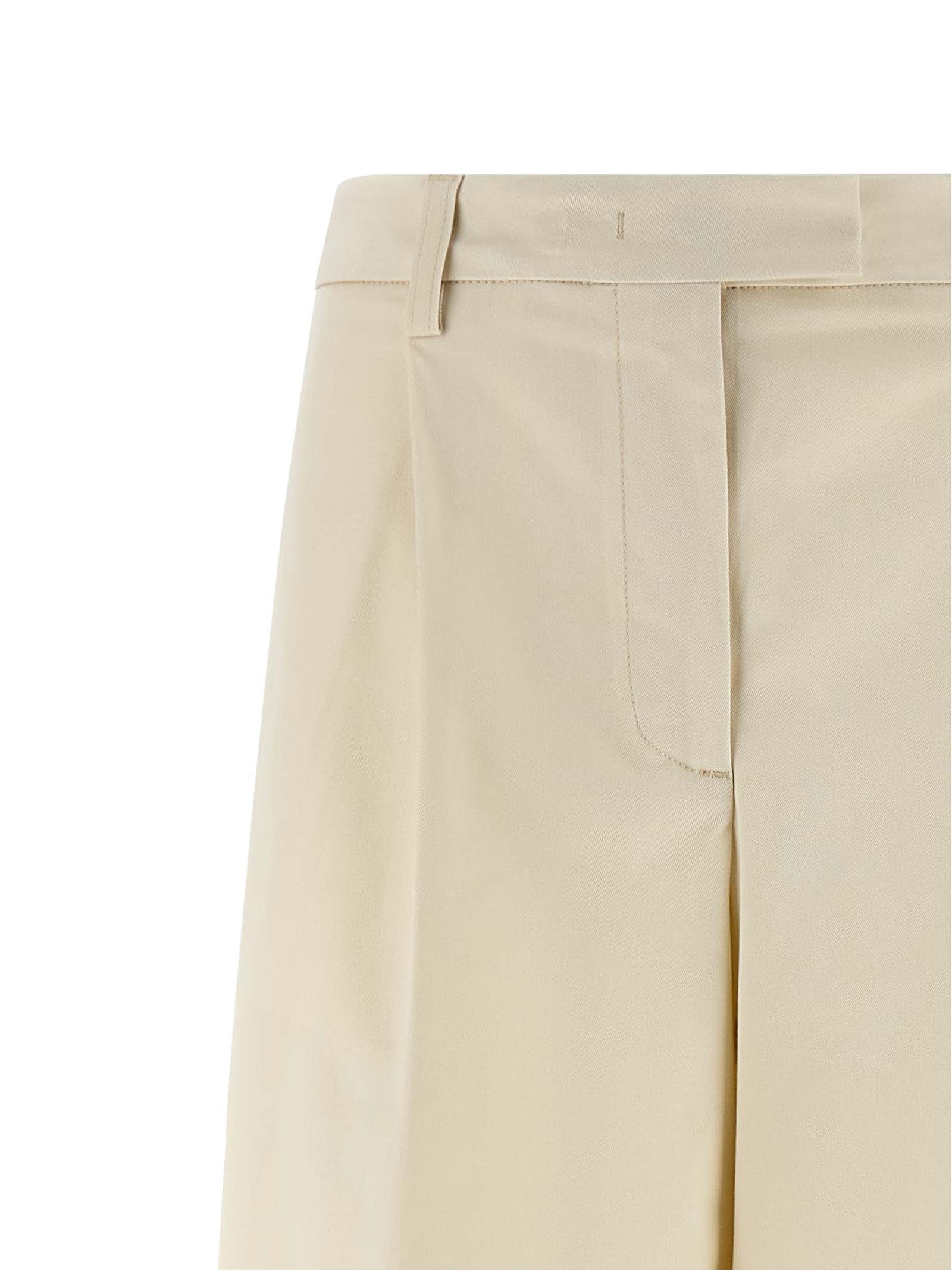 THELATEST White Cotton Casual Women's Pants