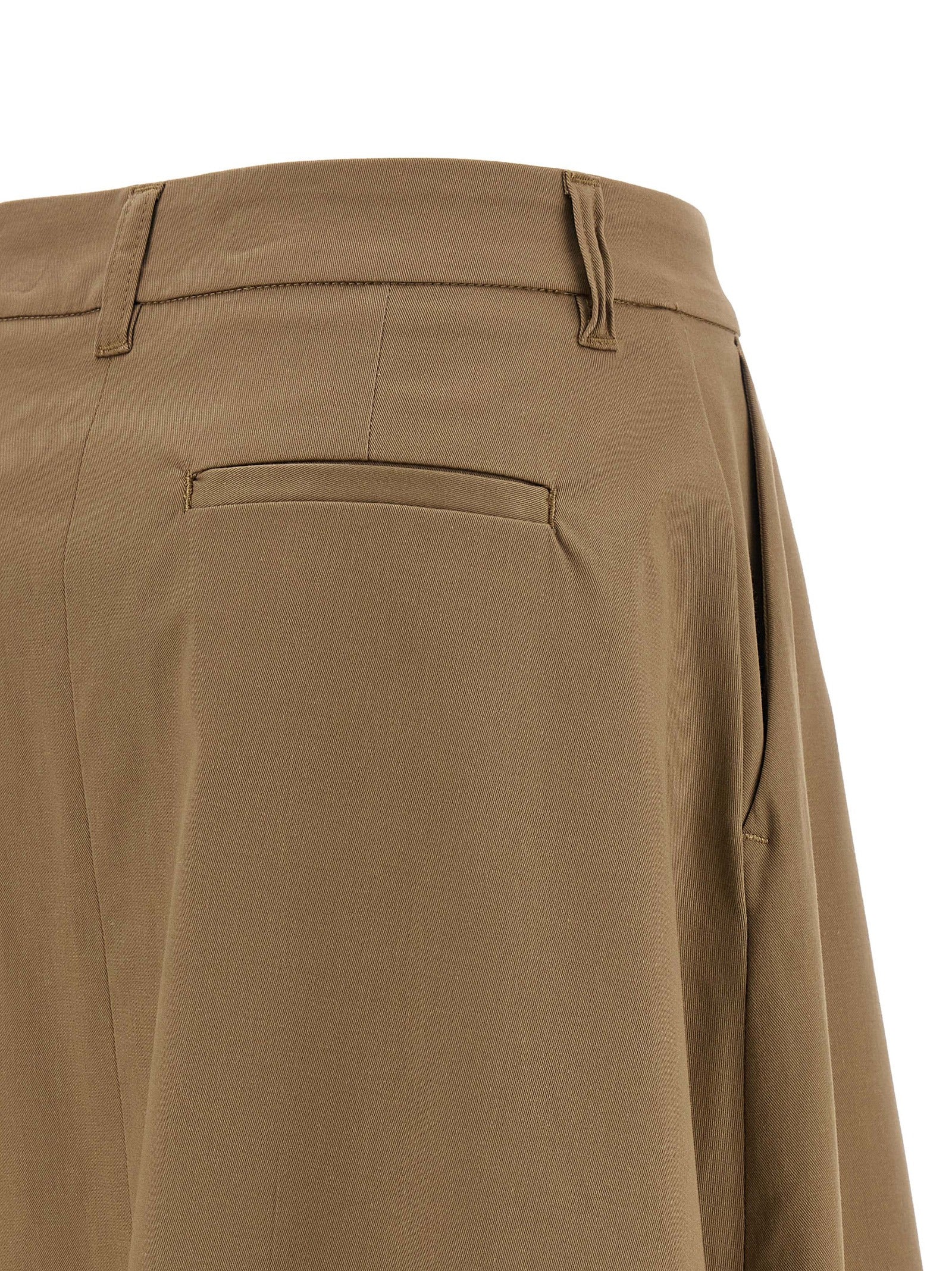 THELATEST Brown Cotton Mini Women's Skirt
