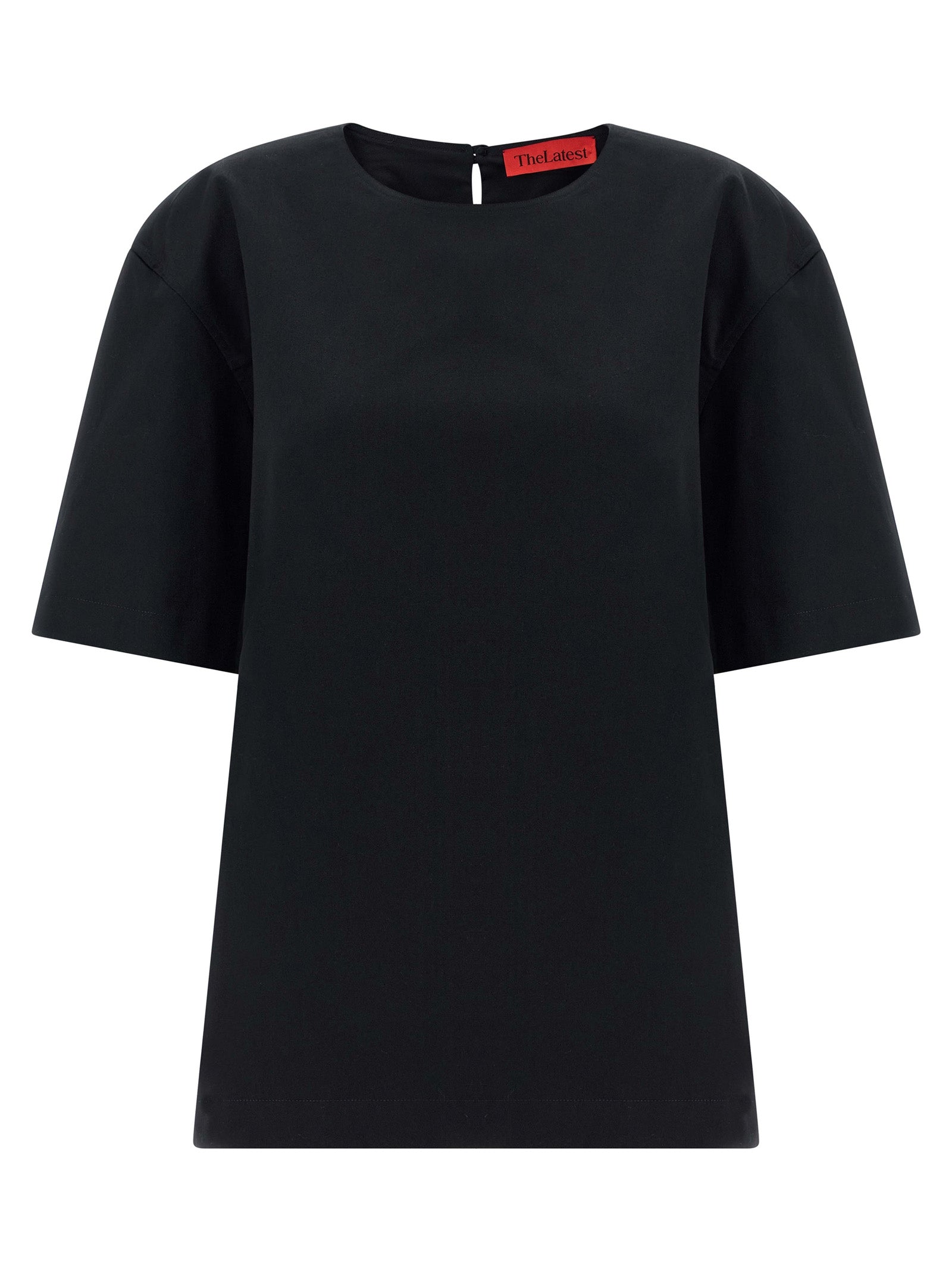 THELATEST Black Cotton Women's T-Shirt