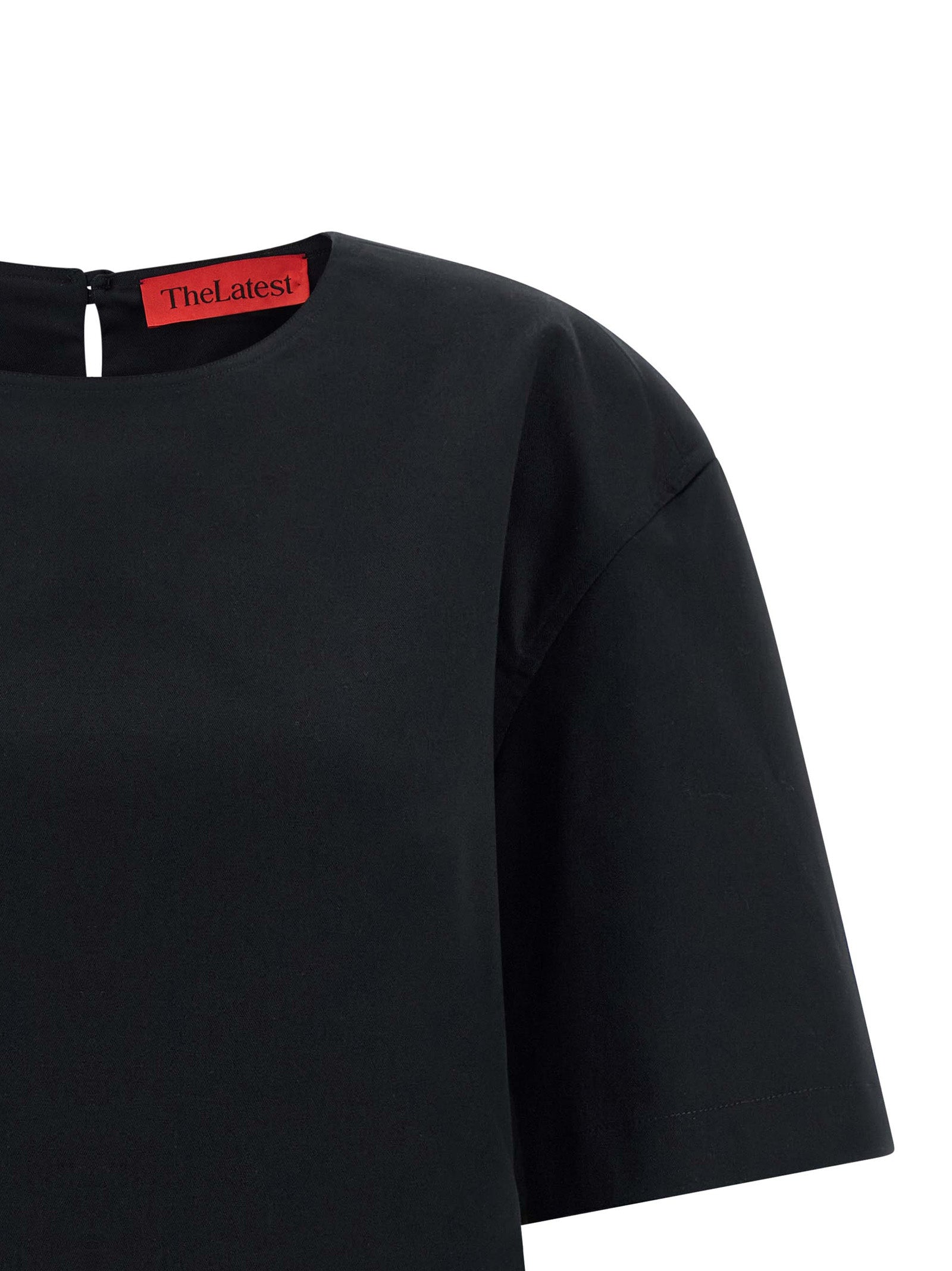 THELATEST Black Cotton Women's T-Shirt