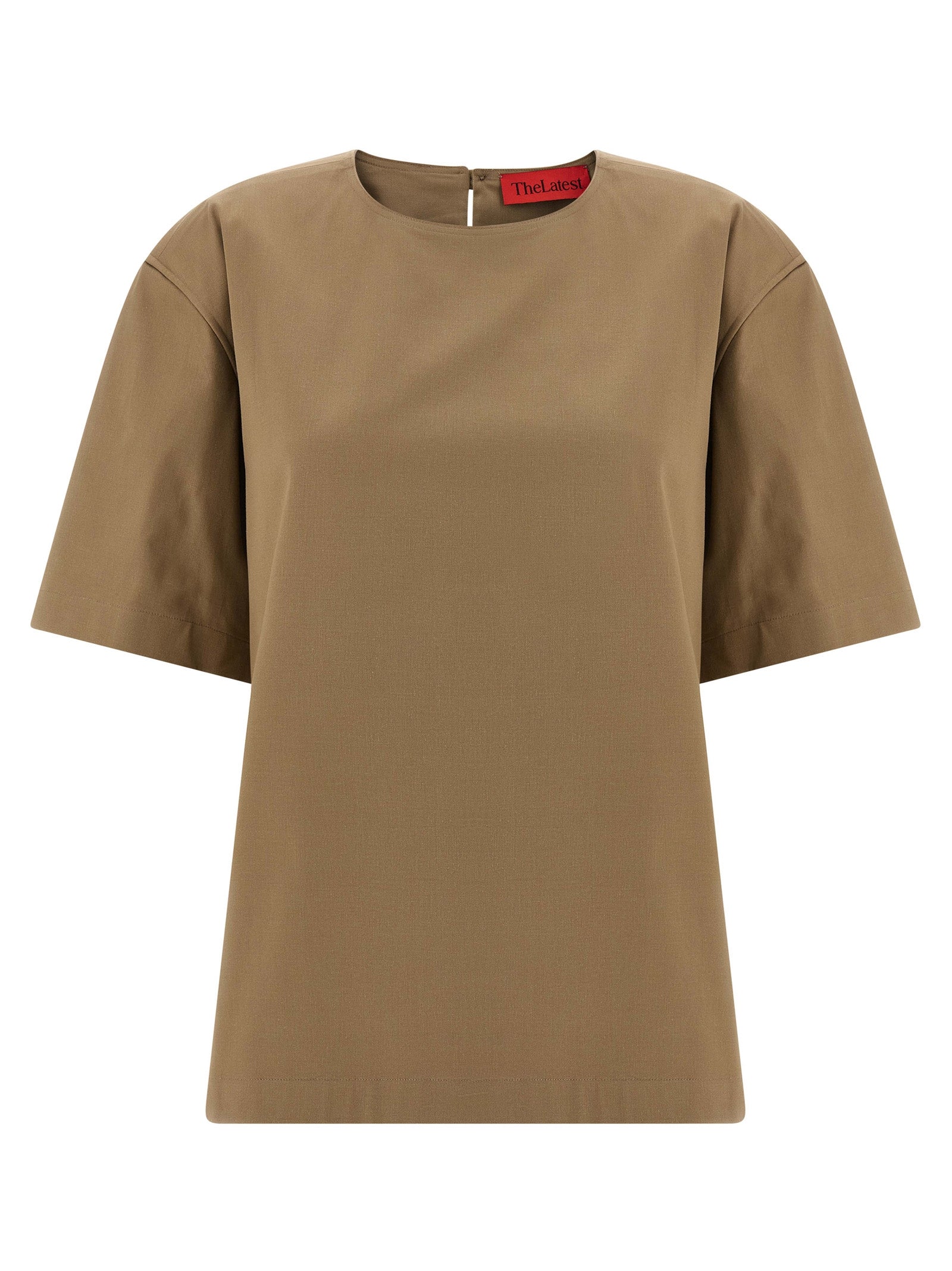 THELATEST Brown Cotton Women's T-Shirt