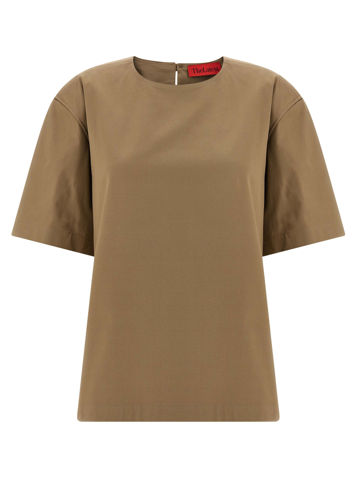 THELATEST Brown Cotton Women's T-Shirt