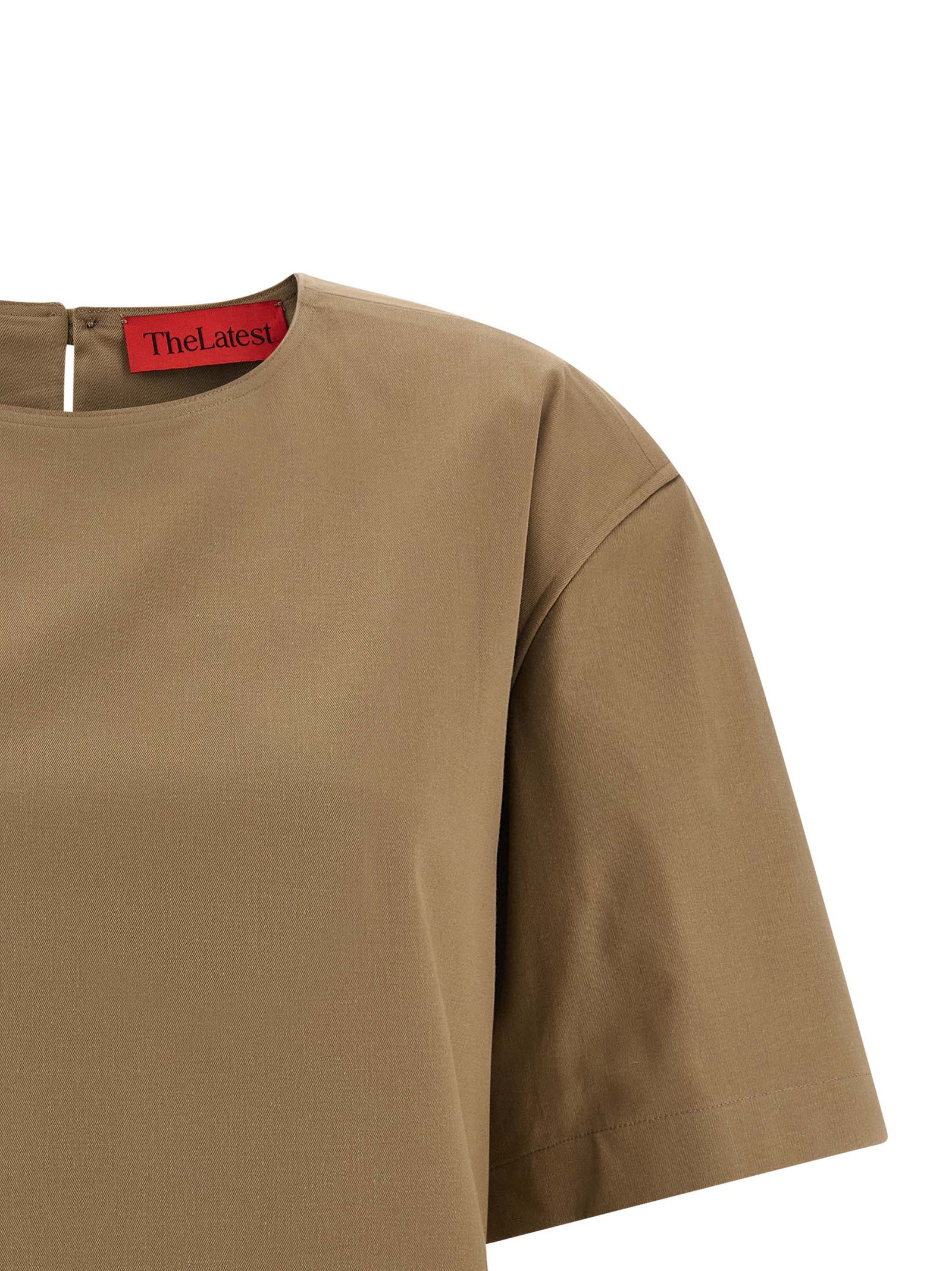 THELATEST Brown Cotton Women's T-Shirt