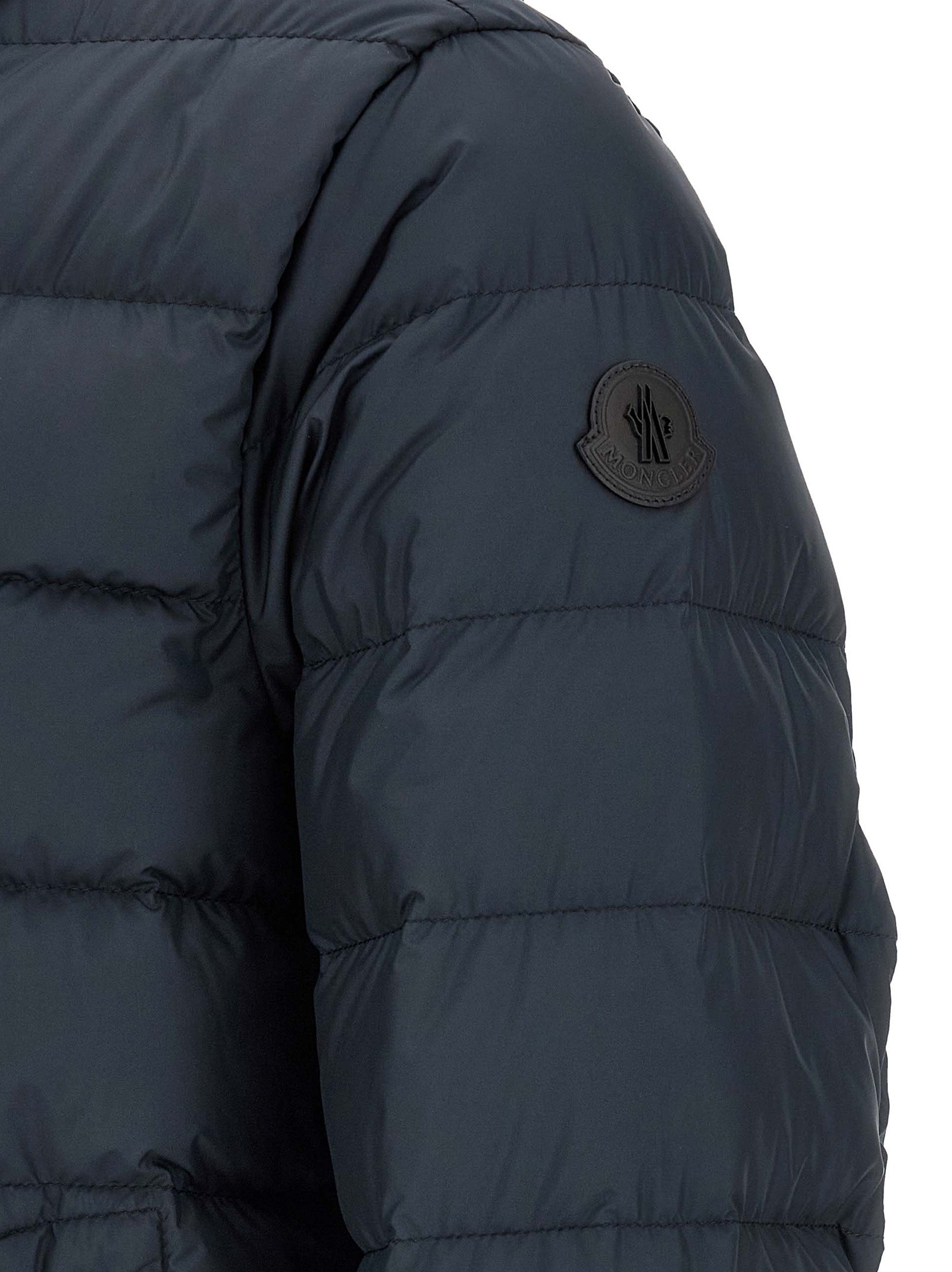 Moncler Blue Polyester Full-Length Men's Jacket