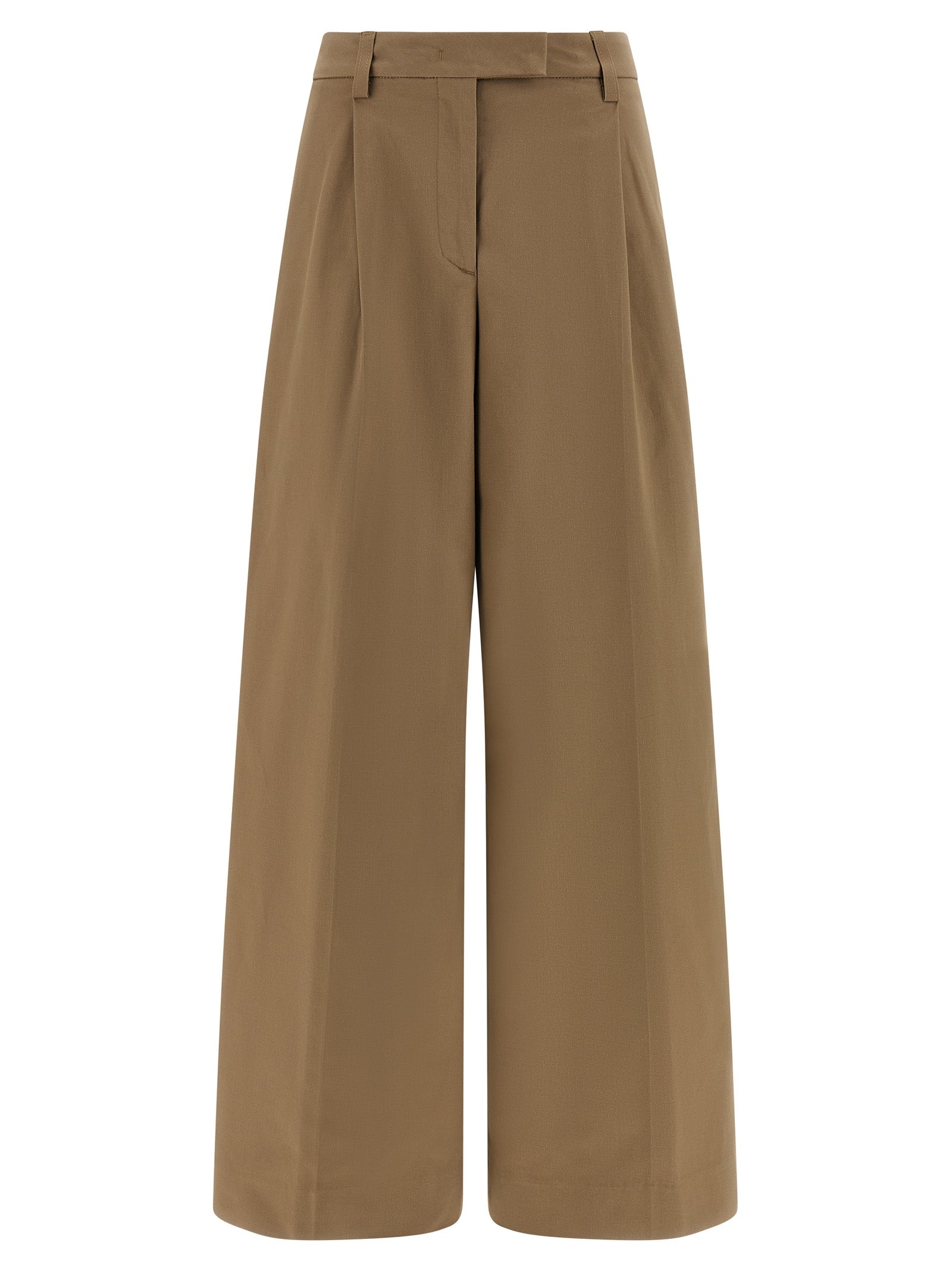 THELATEST Brown Cotton Casual Women's Pants