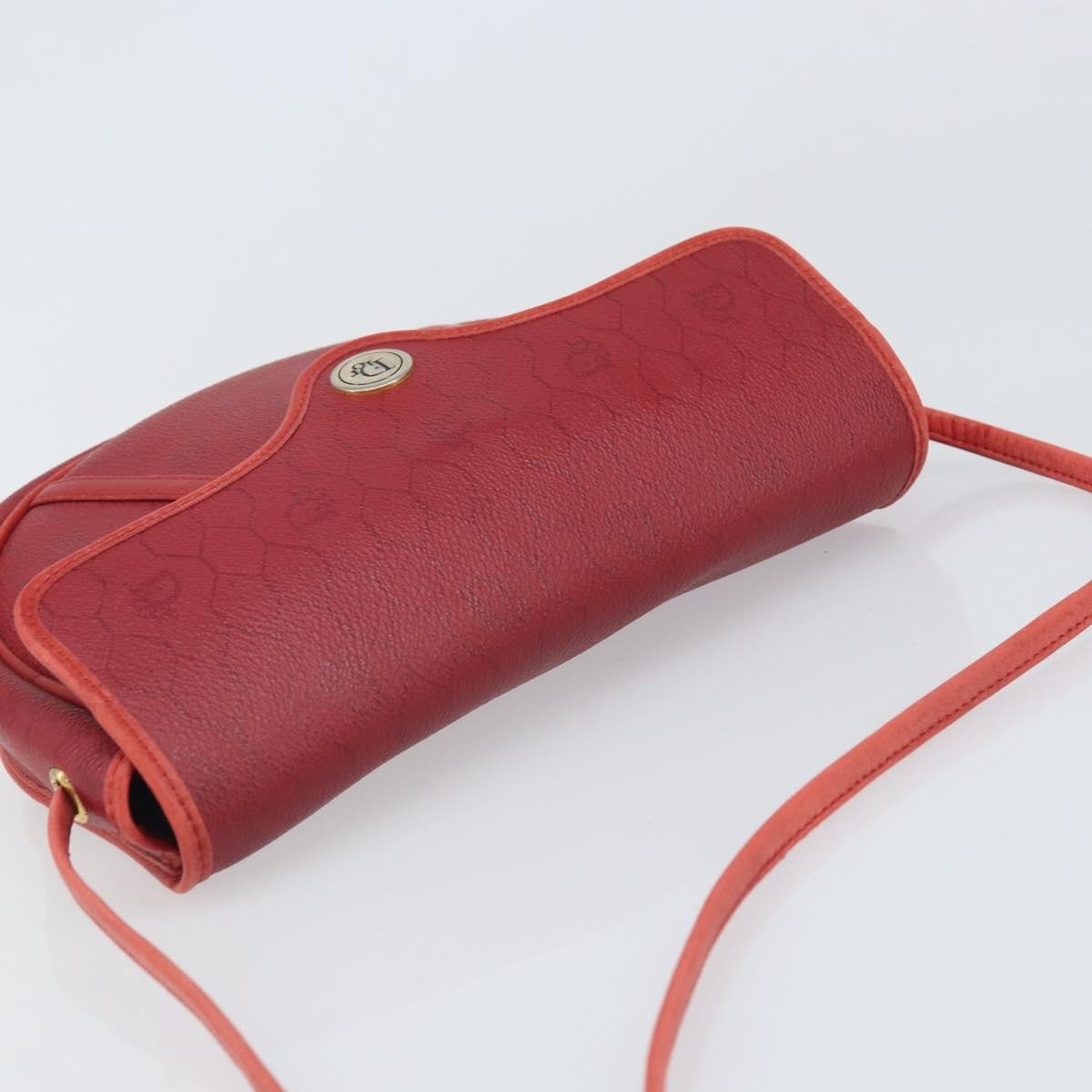 Christian Dior Vintage Honeycomb Flap Coated Canvas Red Pvc Shoulder Bag Bag (Pre-Owned)