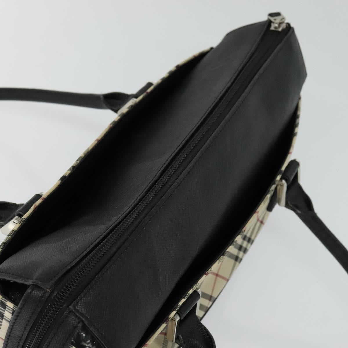 Burberry Nova Check Nova Check Canvas And Leather Beige Canvas Handbag (Pre-Owned)
