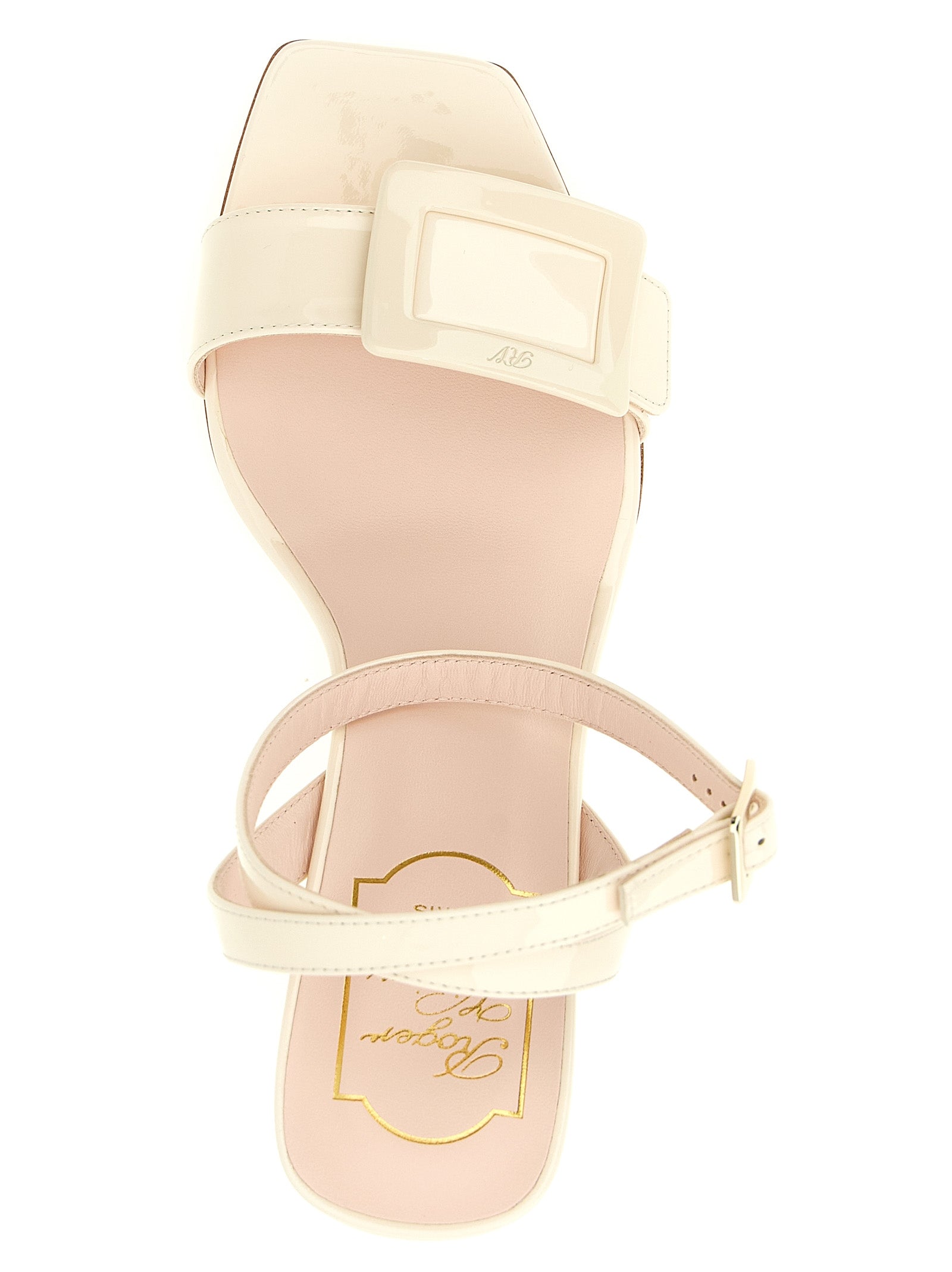 Roger Vivier White Calfskin Wedge Women's Sandals
